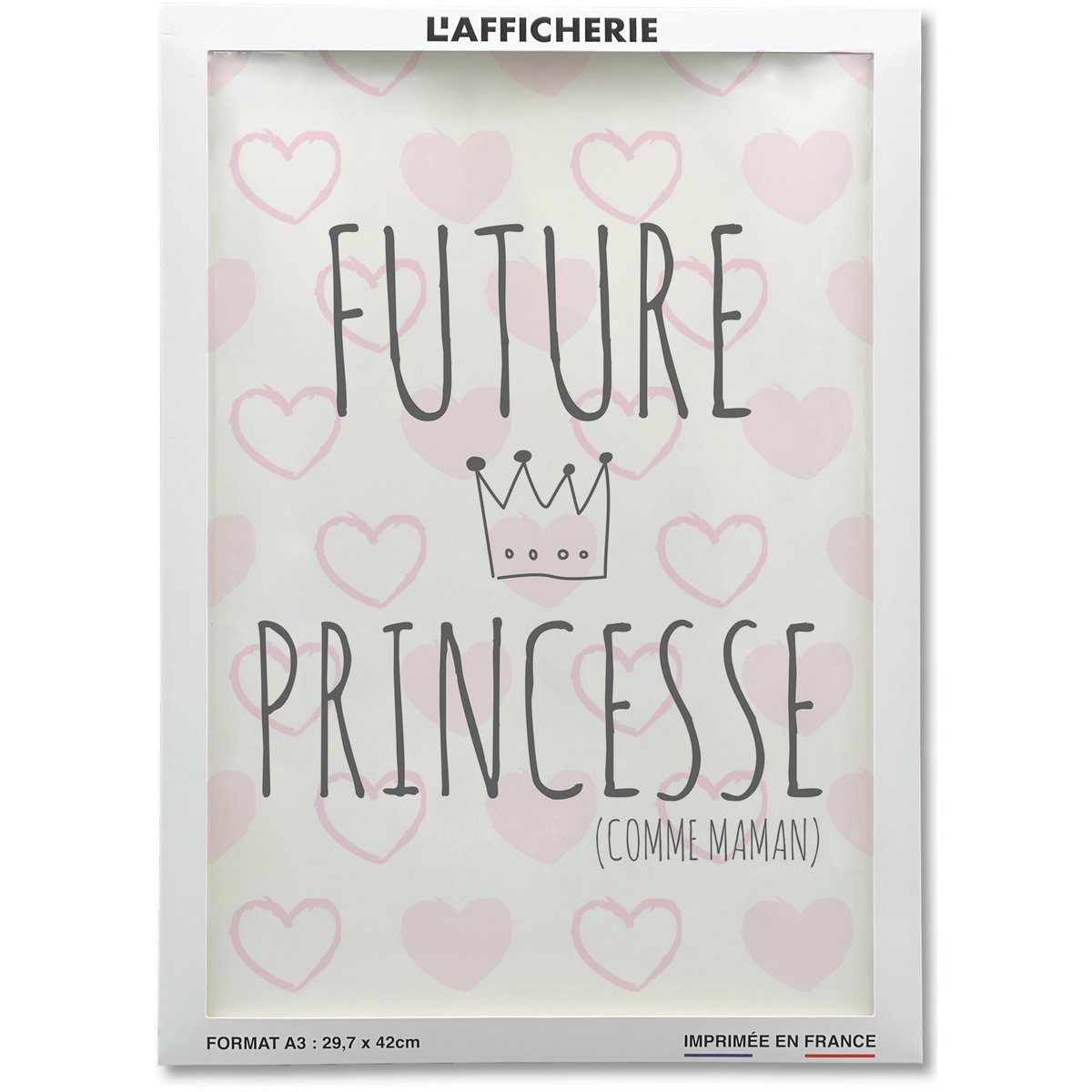 Affiche Future princesse (comme maman) blanc, L'AFFICHERIE