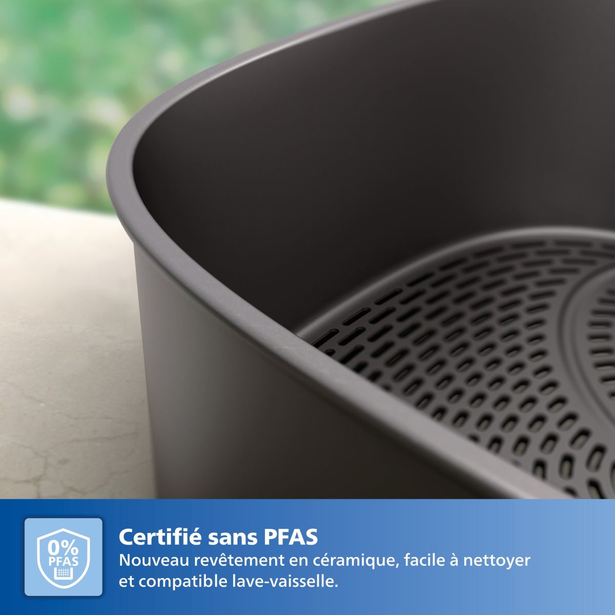 Friteuse sans huile NA462/70 Friteuse sans huile Vertical Duo Noir/Cuivre, Série 4000 10L (5+5L) couleur unique, PHILIPS