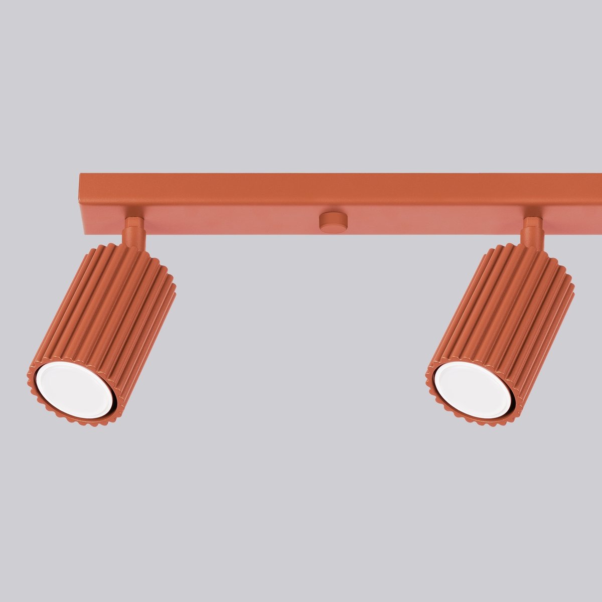 Plafonnier Aluminium Ocre Rouge GU10 4 Karbon Line rouge, EDEN