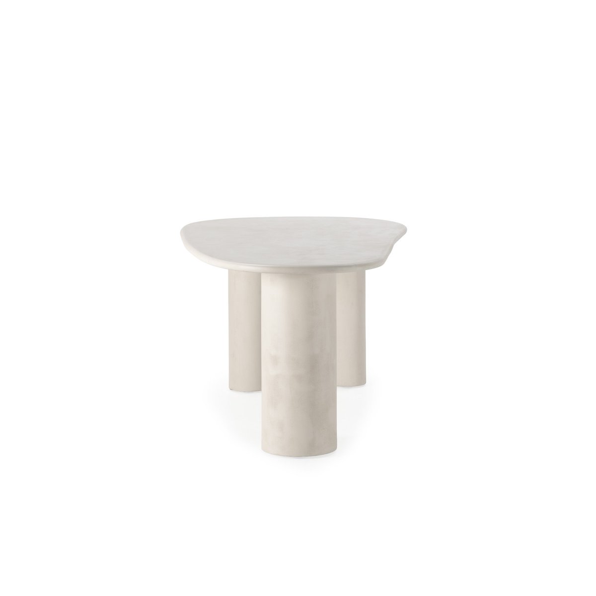 Table à manger ovale CONSTANCE 200 cm beige effet béton beige, BOBOCHIC