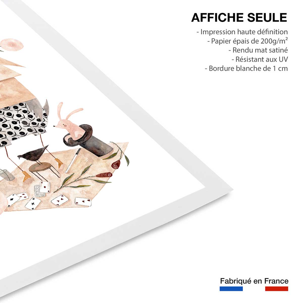 Affiche enfant tour de magie affiche seule, HEXOA