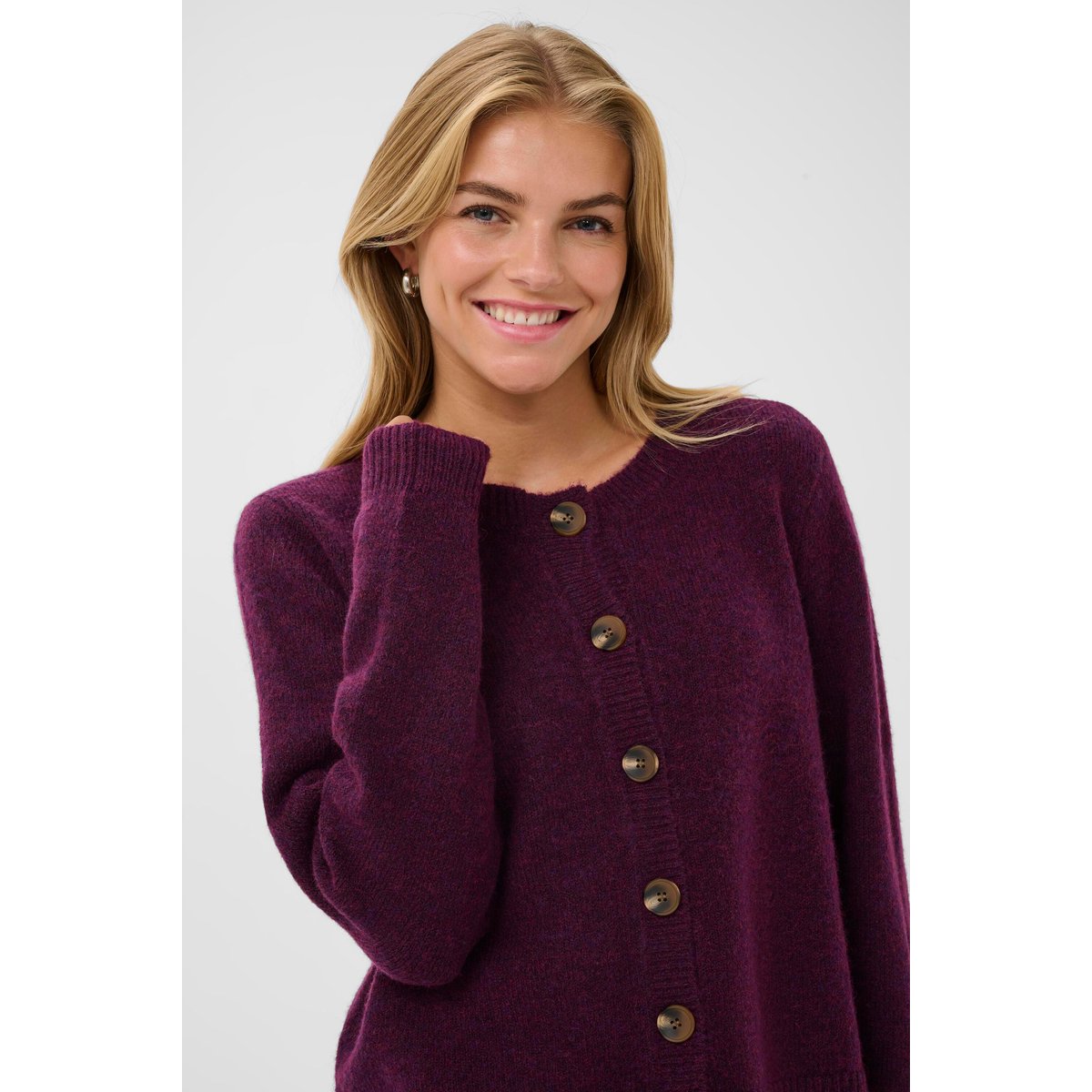 Cardigan à tricot violet winetasting melange, CULTURE