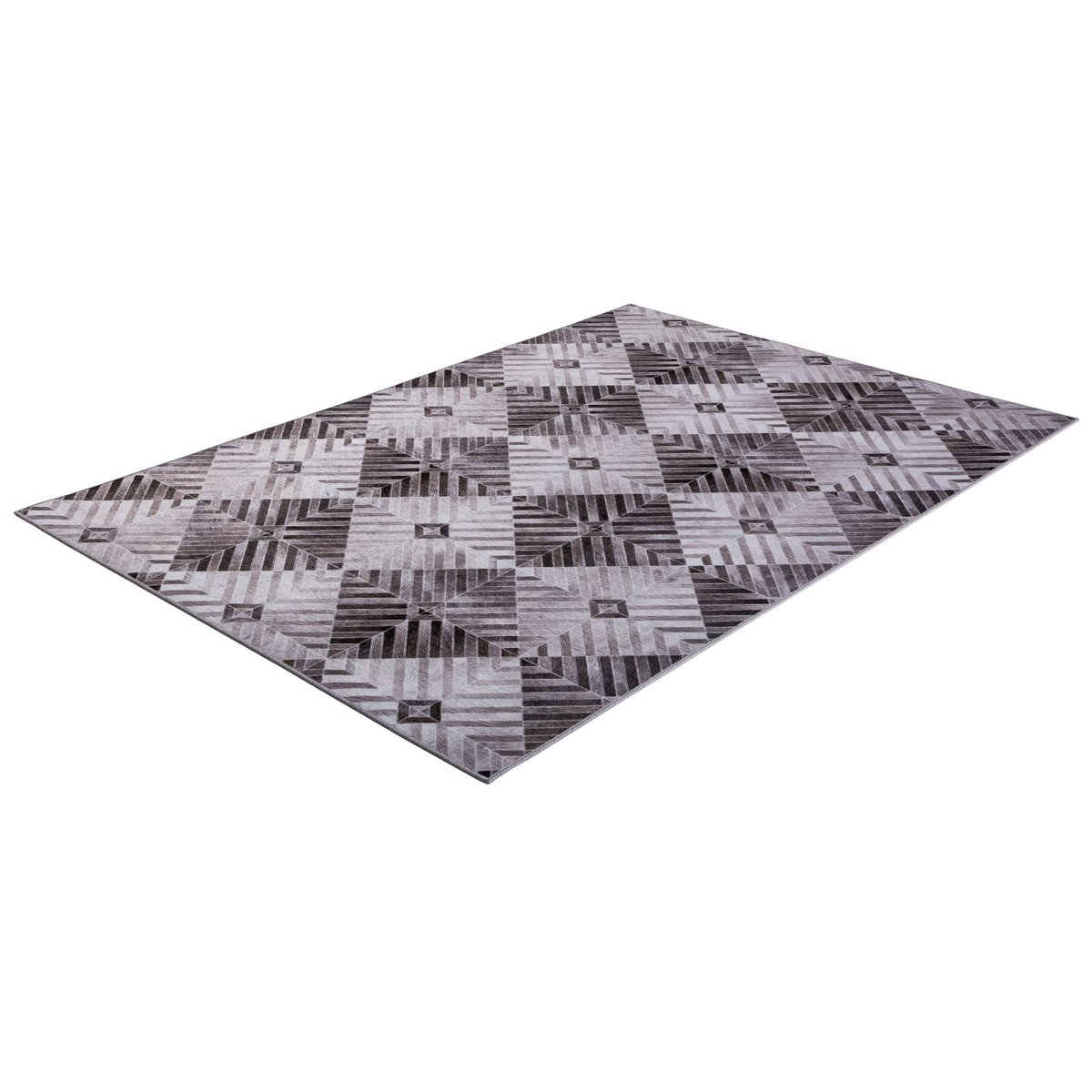 Tapis imprimé Serena, aspect cuir, plat beige, GINO FALCONE