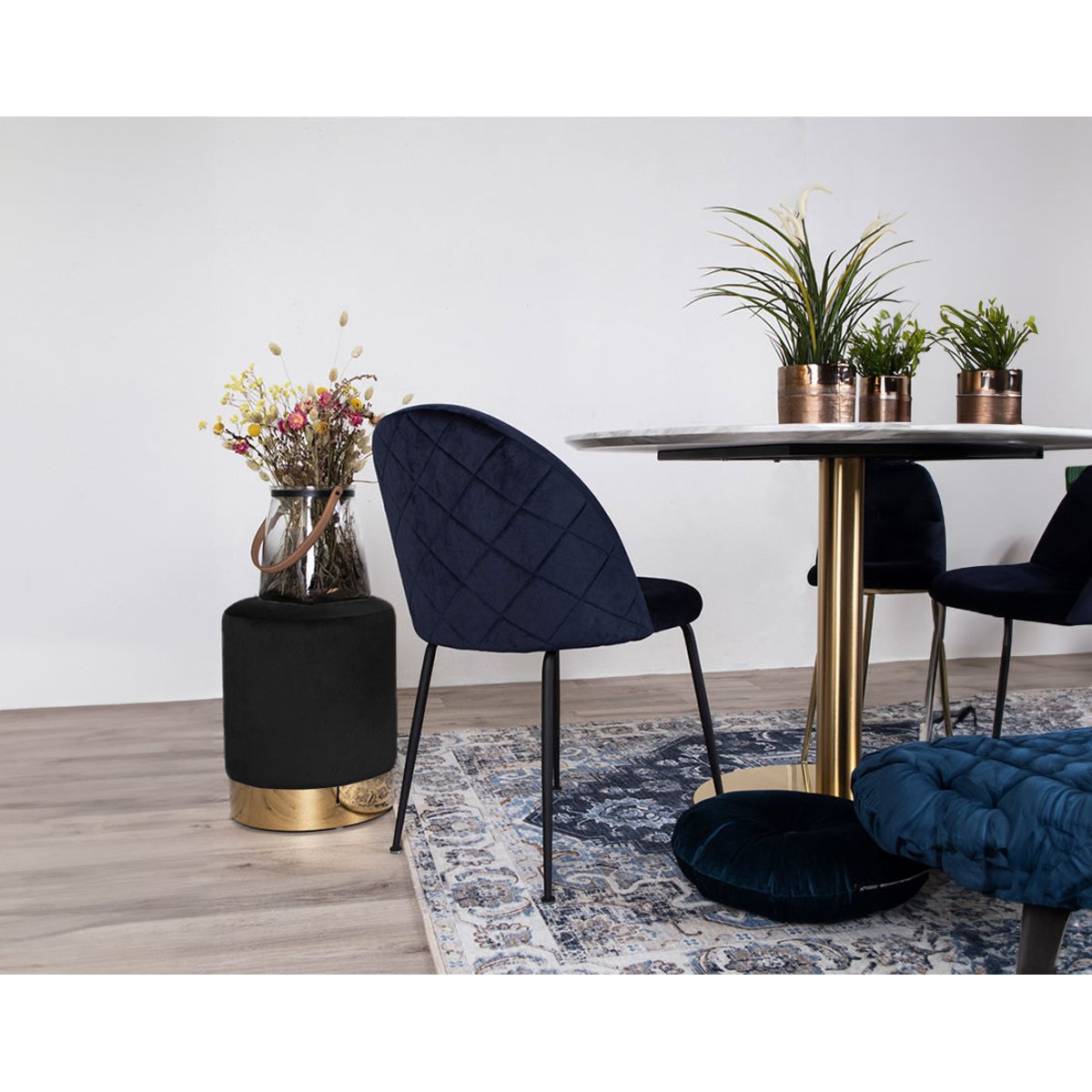 Pouf - VELANA noir, BEST MOBILIER