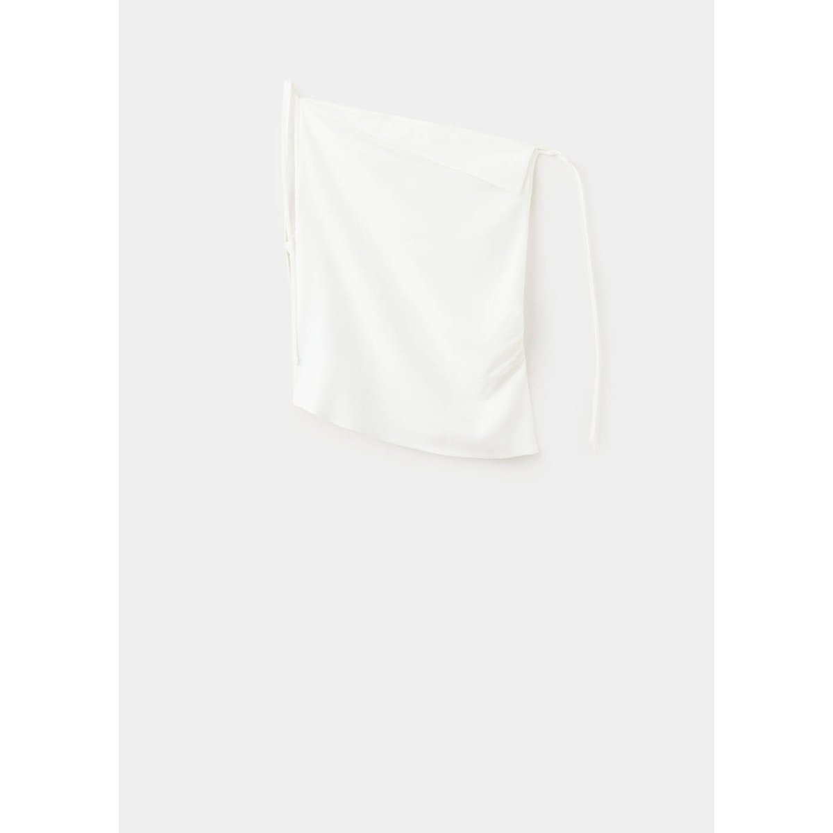 Top ajusté asymétrique blanc cassé, MANGO TEEN
