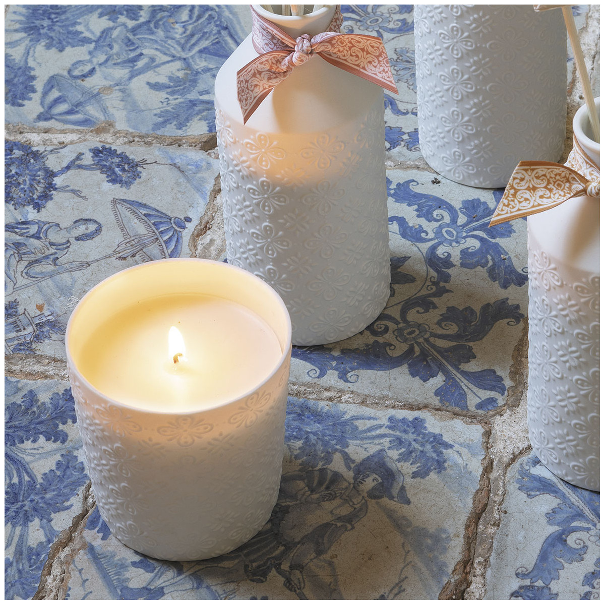 Bougie parfumée 190 g - Fleur de Mandarine blanc, MATHILDE M