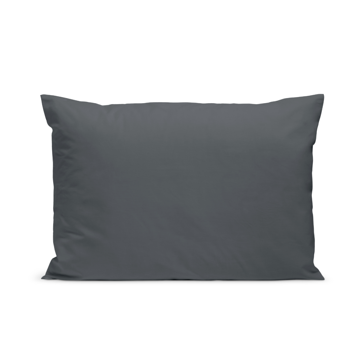 Taie d'oreiller unie PERCALE DE COTON anthracite, BLEU CALIN