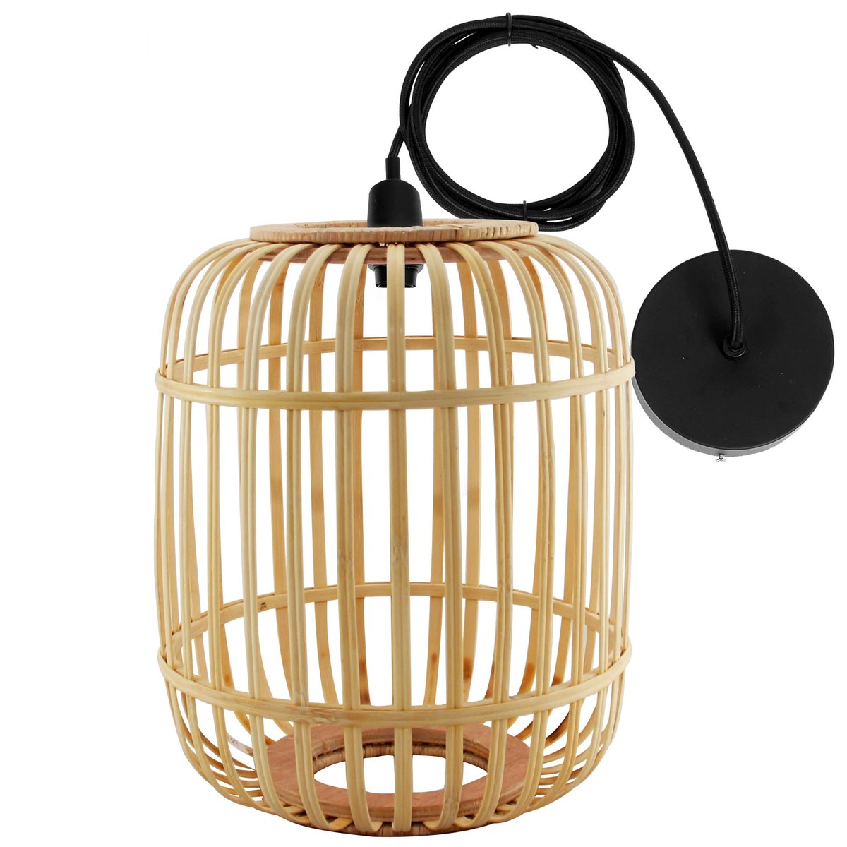 Suspension en bambou ronde 25x25x30cm bois, WADIGA