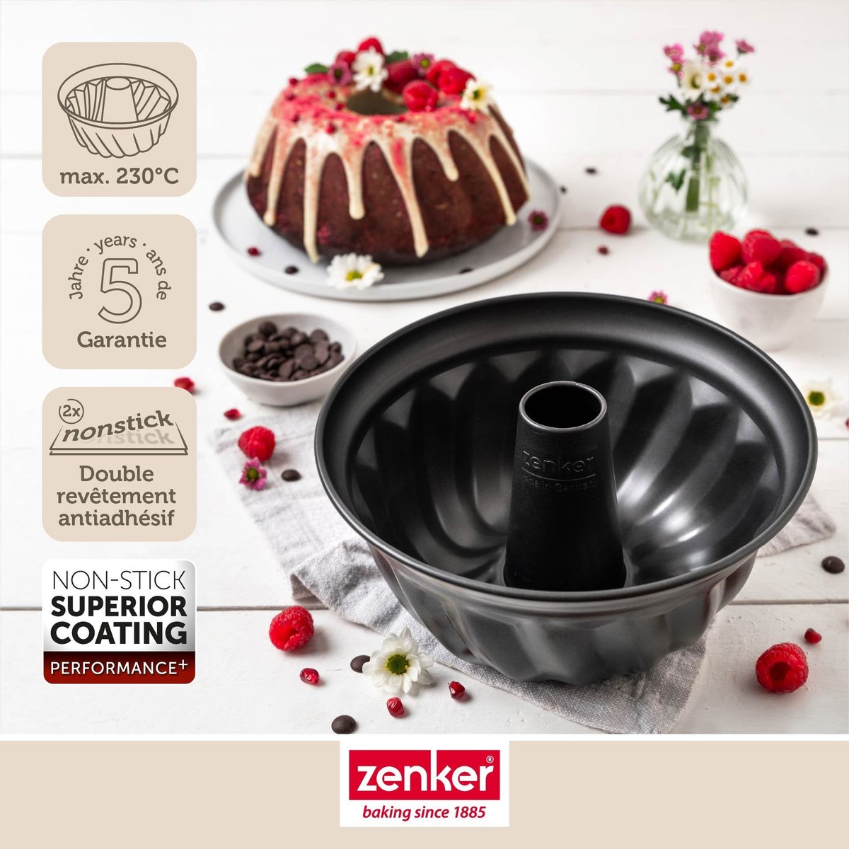 Moule à kouglof 22 cm PERFECTBACK+ noir, ZENKER