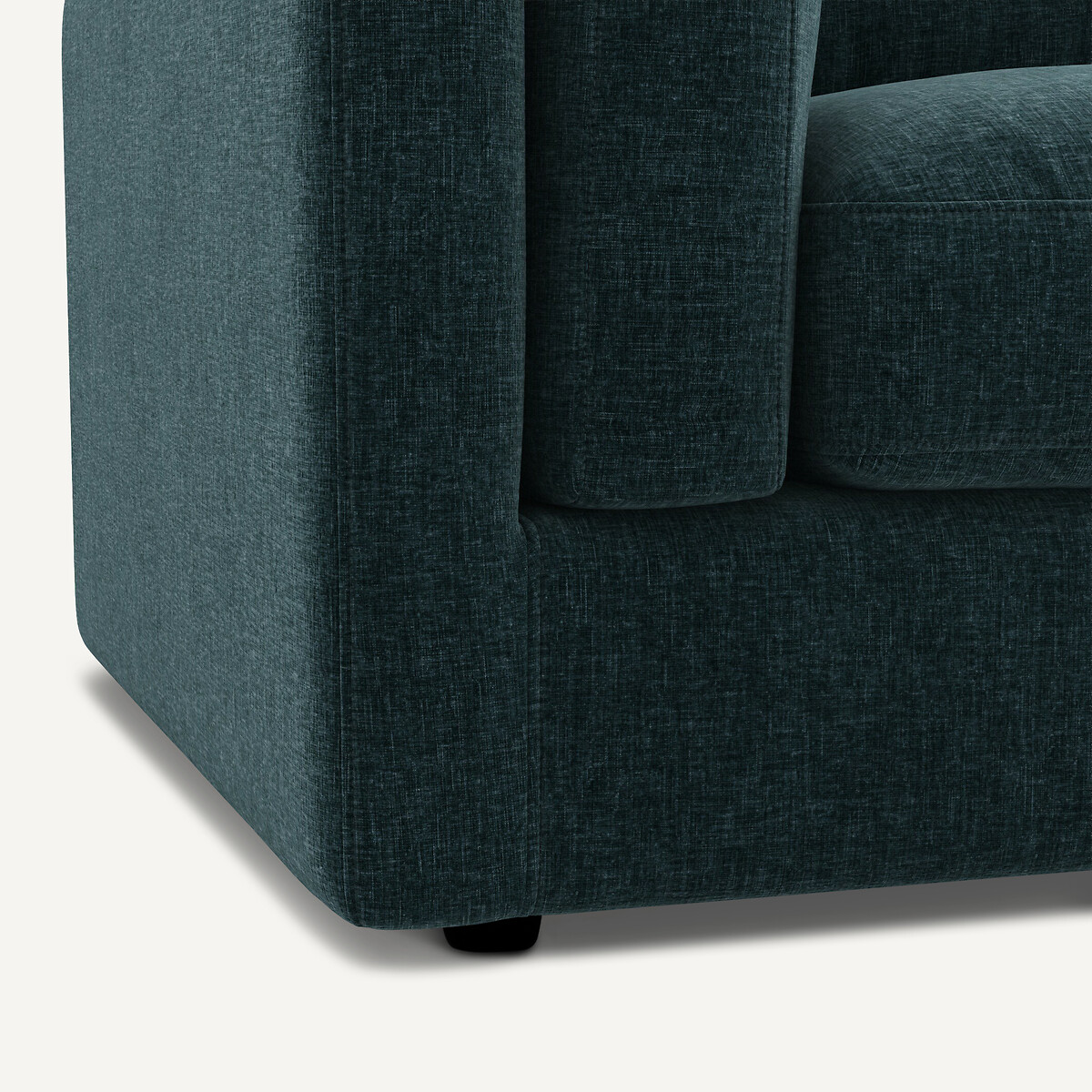 Canapé convertible, en velours chenille, CÉSAR vert sarcelle, AM.PM