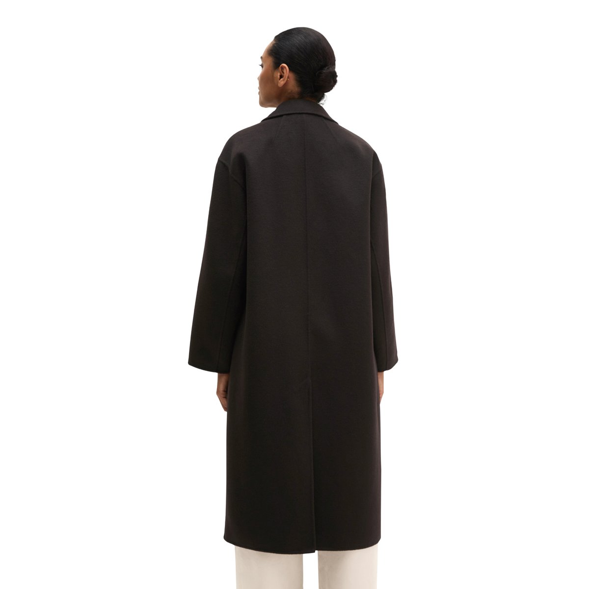 Manteau en laine relaxed en double face de haute qualité noir, MARC O'POLO