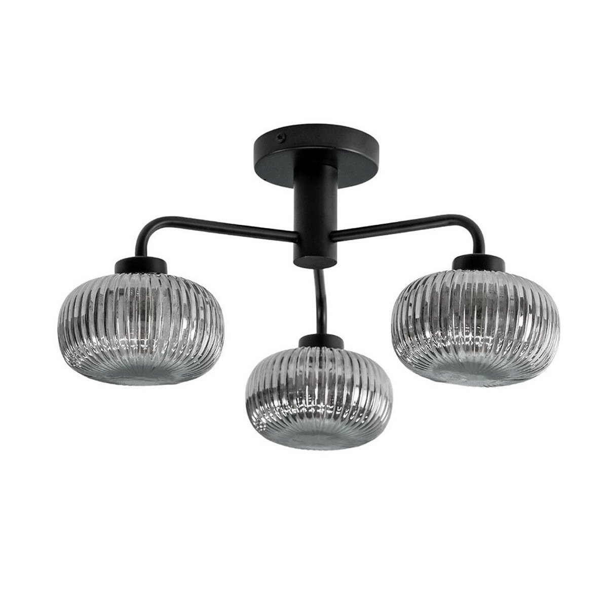 Arran 3-Light Bathroom Ceiling Light in Matte Black black, SO'HOME