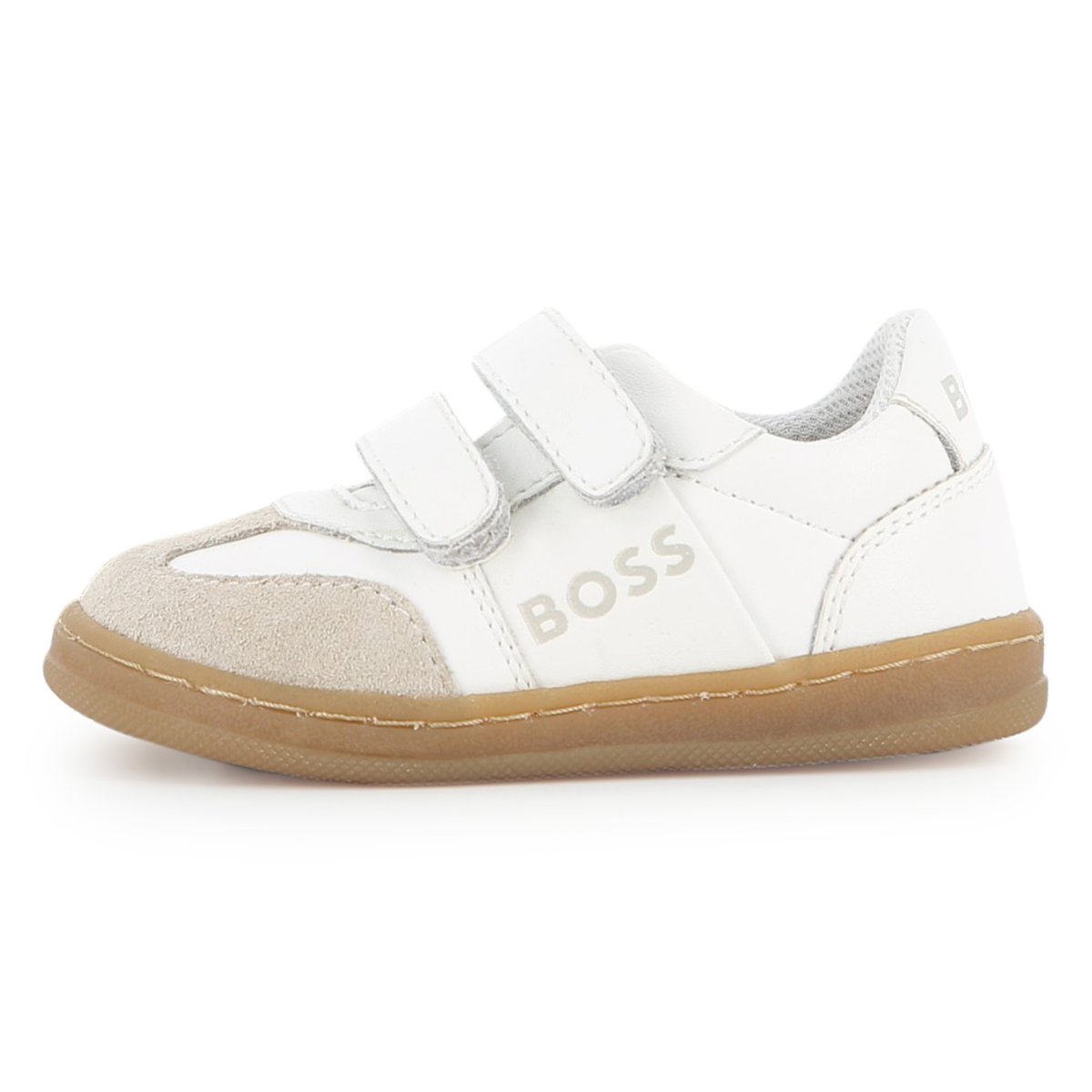 Baskets basses à scratch blanc, BOSS KIDSWEAR