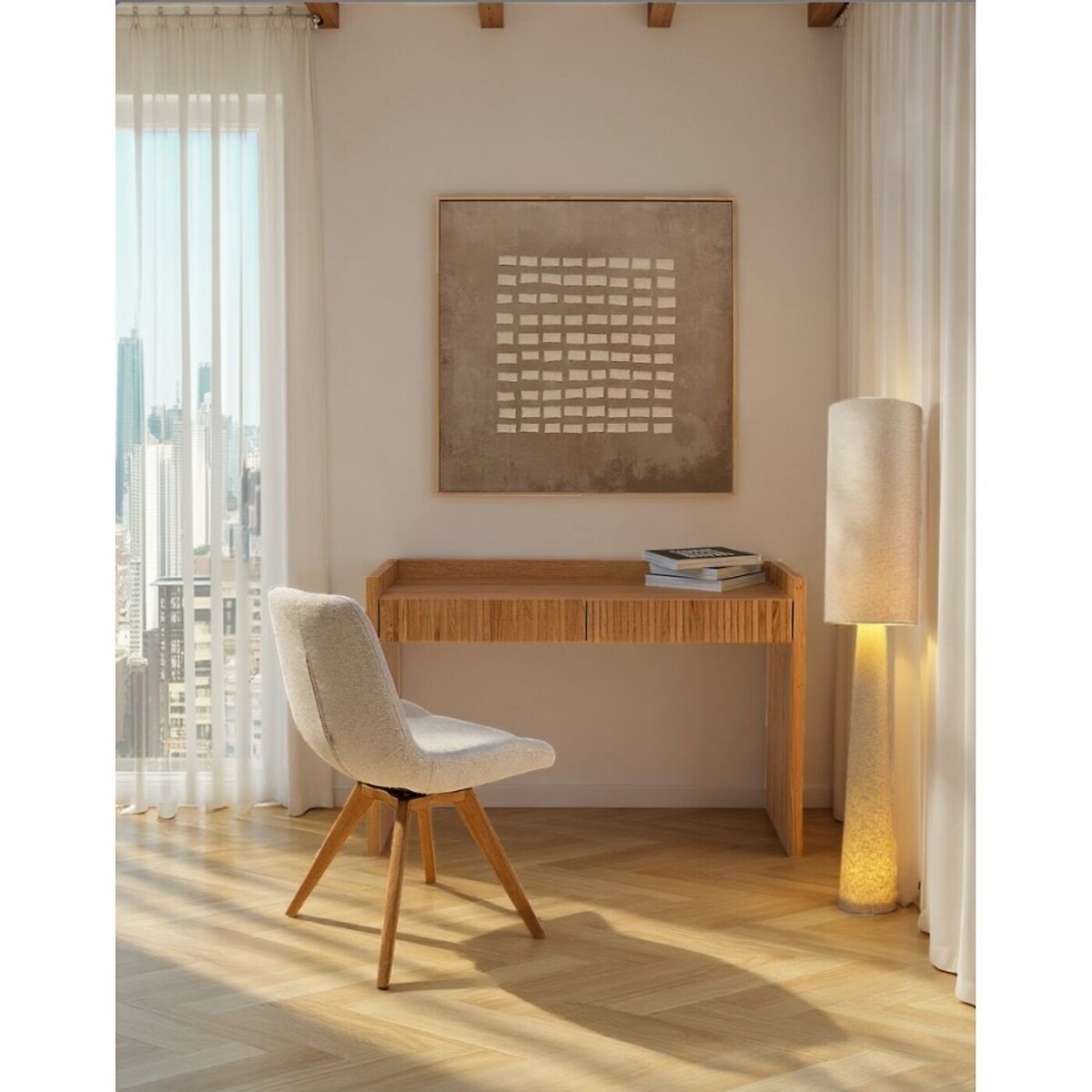 Bureau Brighton 121x80cm naturel, KARE DESIGN
