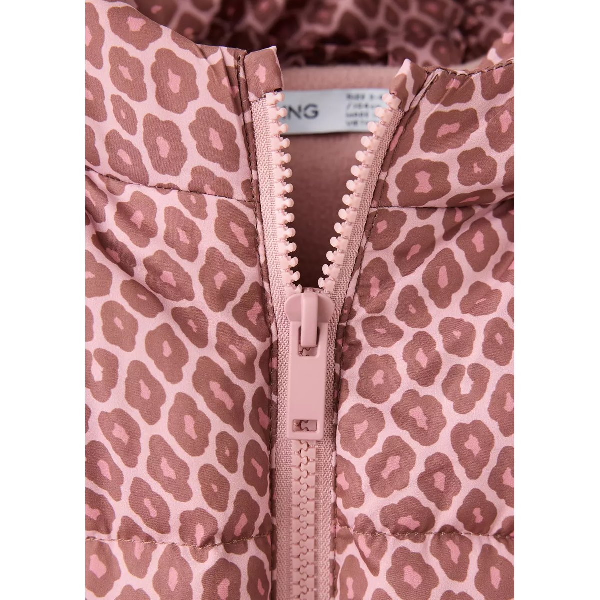 Anorak matelassé imprimé rose, MANGO BABY