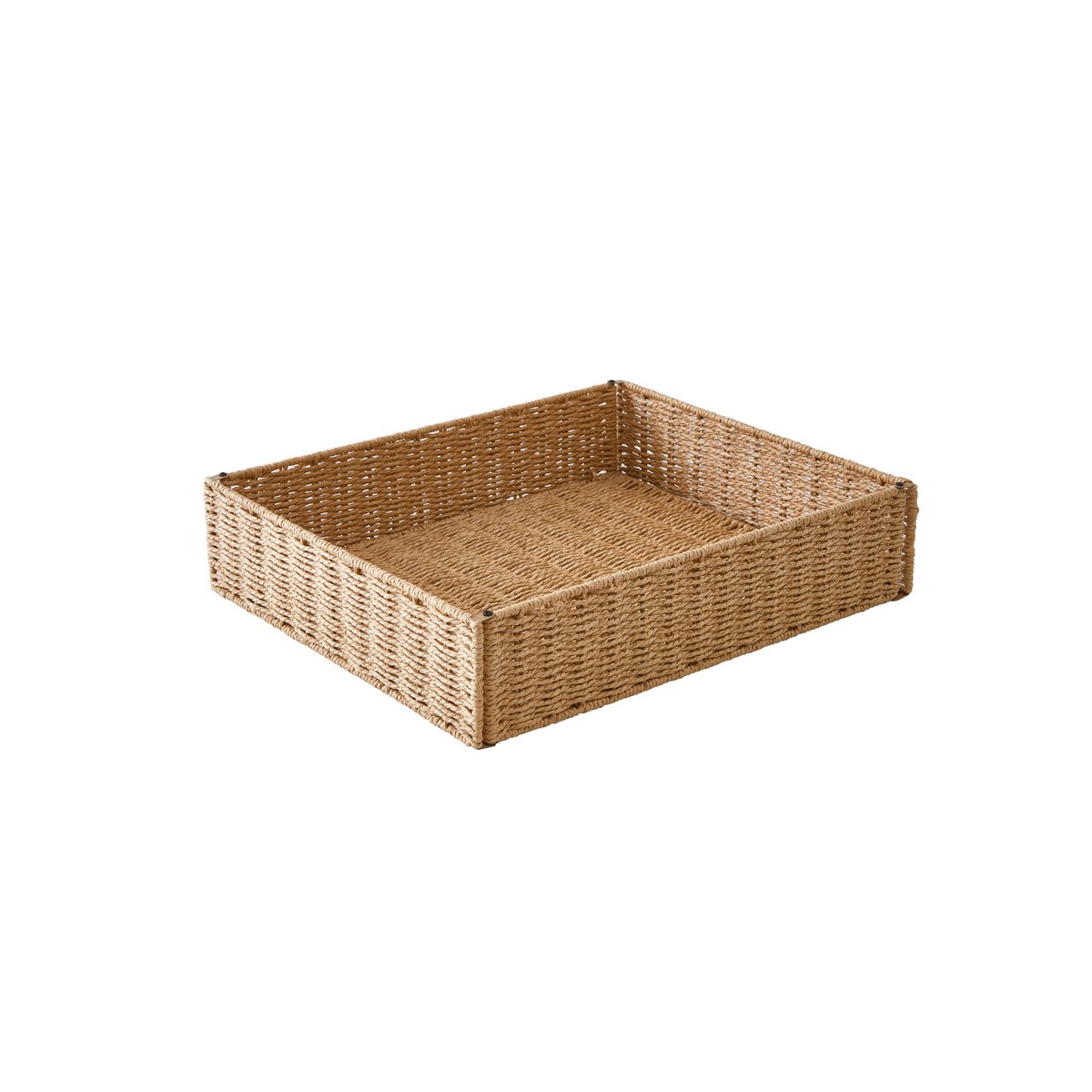 Panier de rangement pour table à lange en corde de papier beige, VERTBAUDET