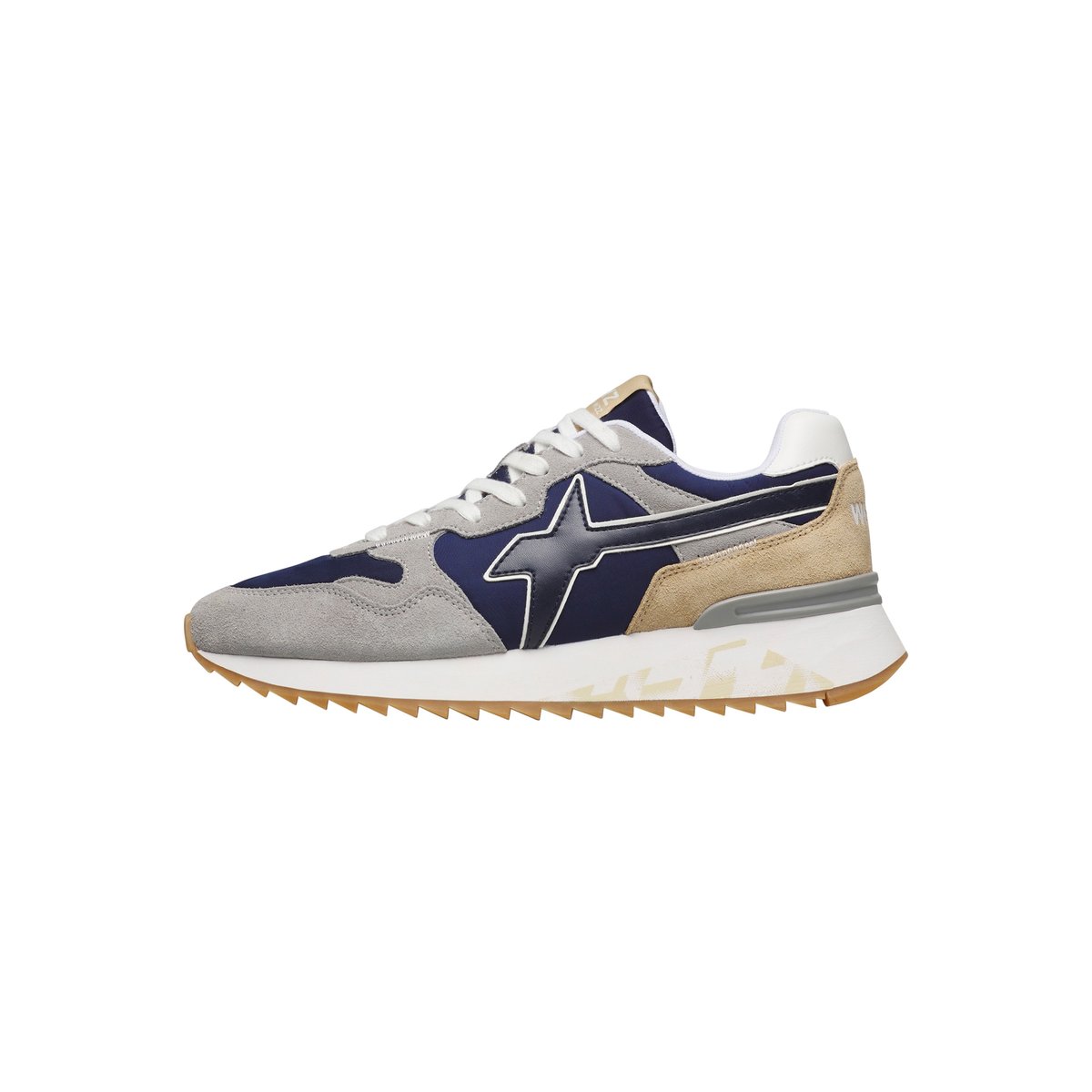 Sneakers en tissu technique et en daim YAK-M. gris-marine, W6YZ