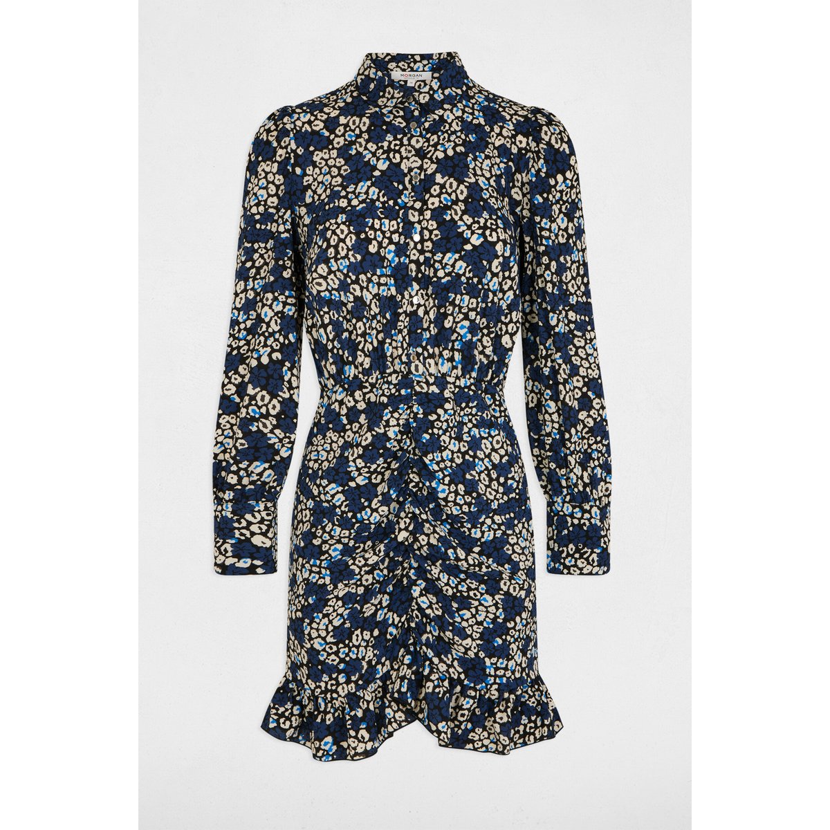 Robe courte fluide multicolore, MORGAN