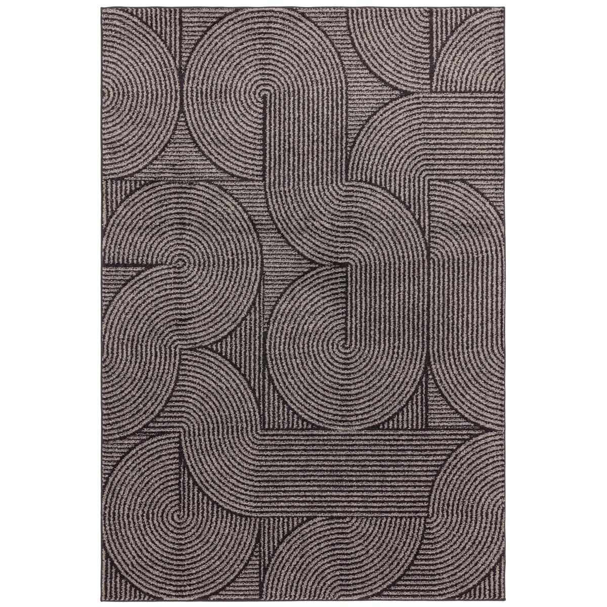Tapis tissé plat moderne WIRE gris, NOVATREND