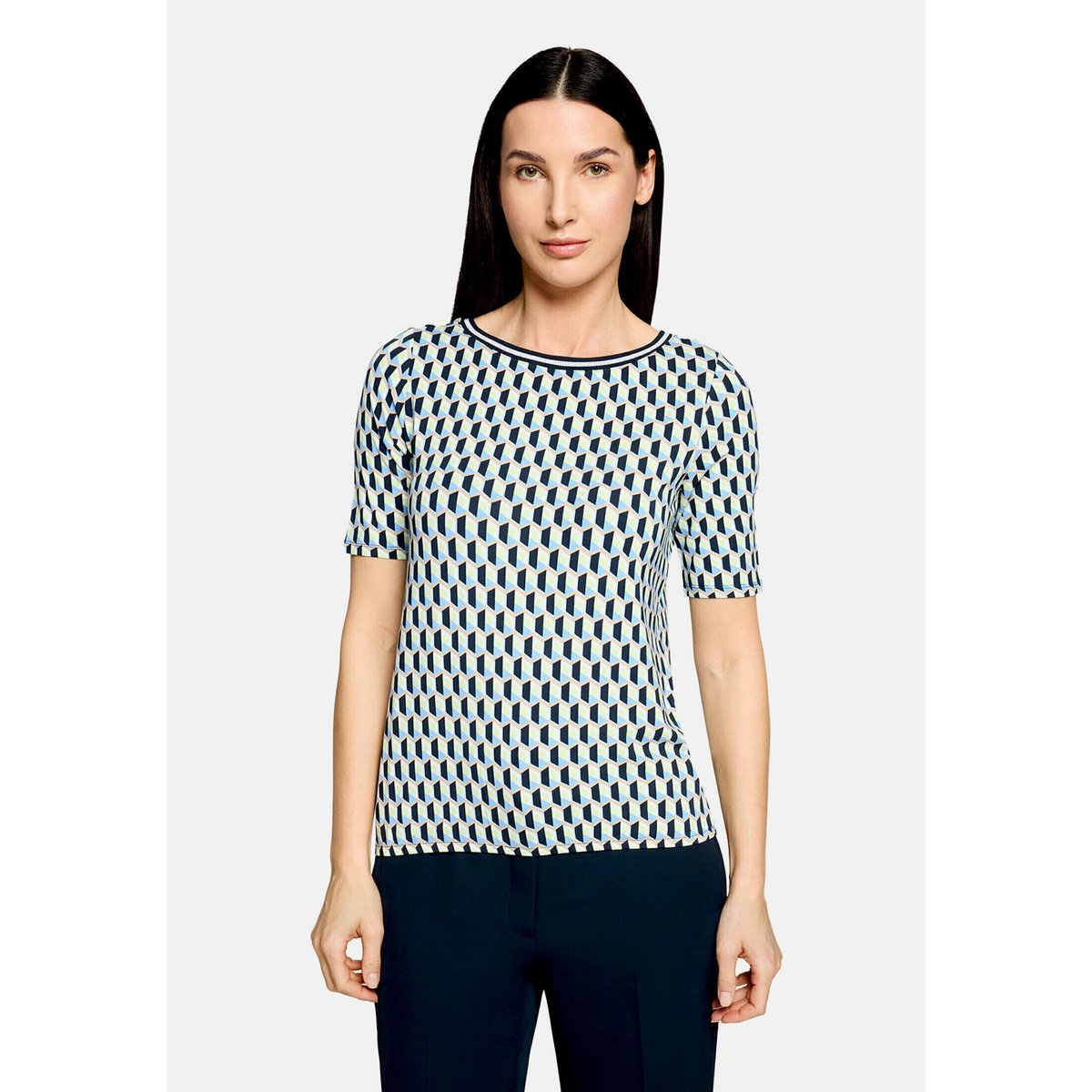 Haut casual à élastique bleu/vert, BETTY BARCLAY