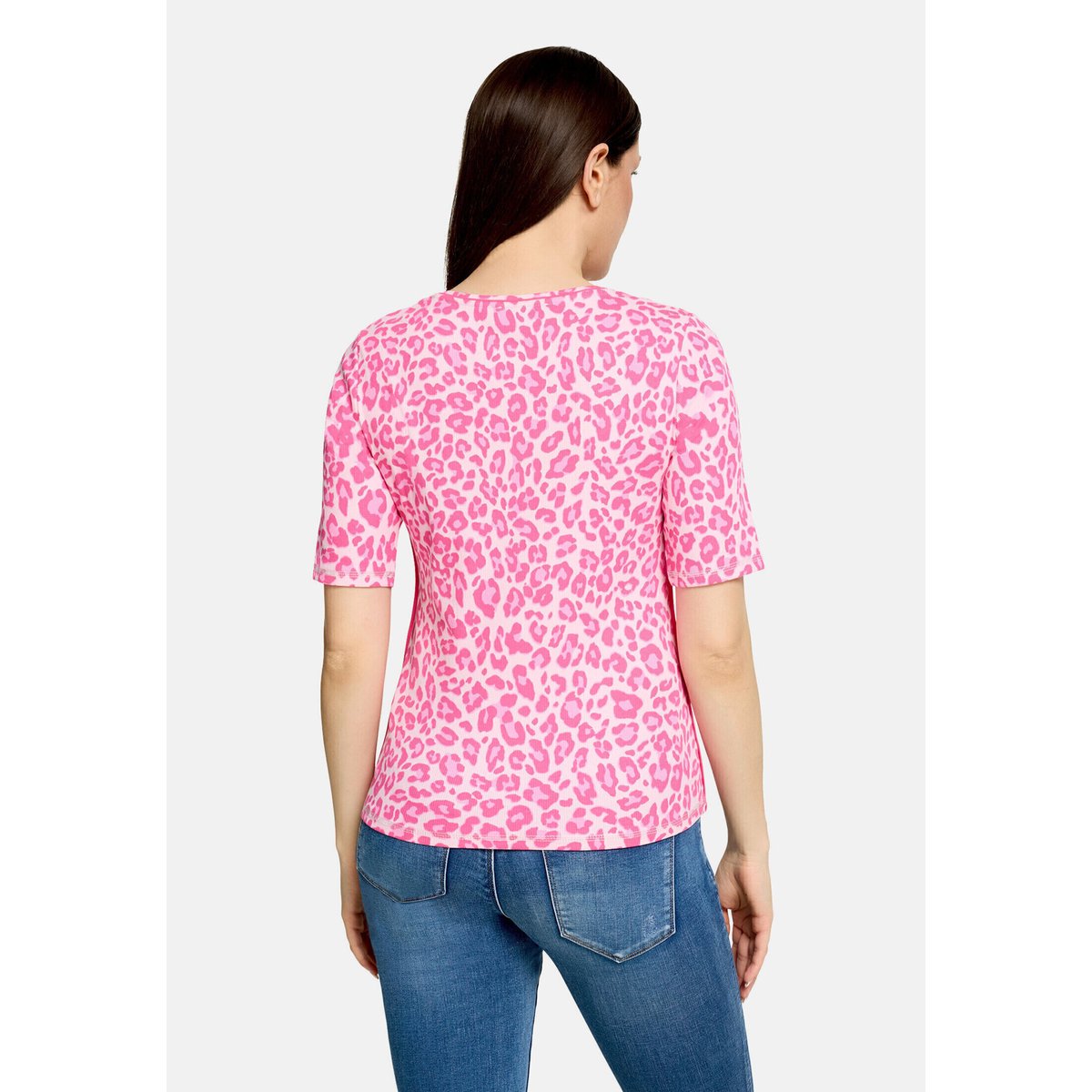 T-shirt basique de texture côtelée rosé/pink, BETTY BARCLAY