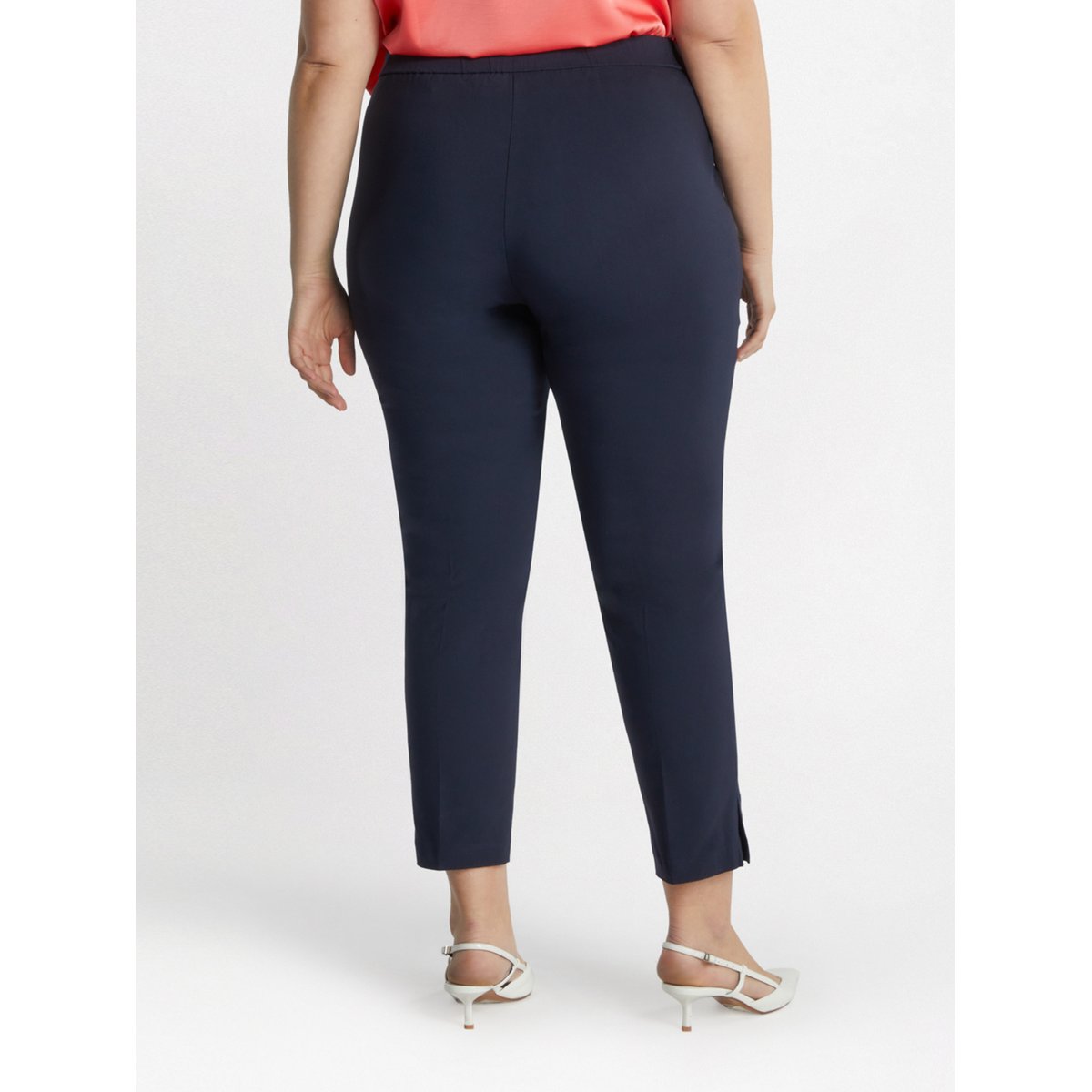 Pantalon droit en viscose LENZING™ ECOVERO™ bleu, FIORELLA RUBINO