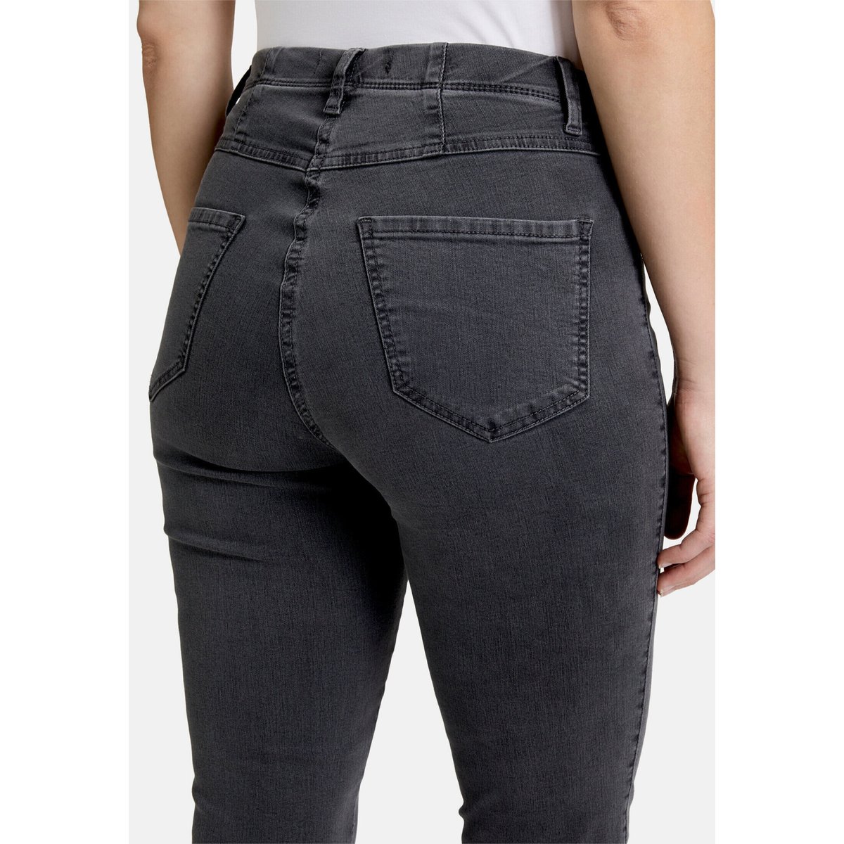 Pantalon stretch à taille élastique grey denim, BETTY BARCLAY