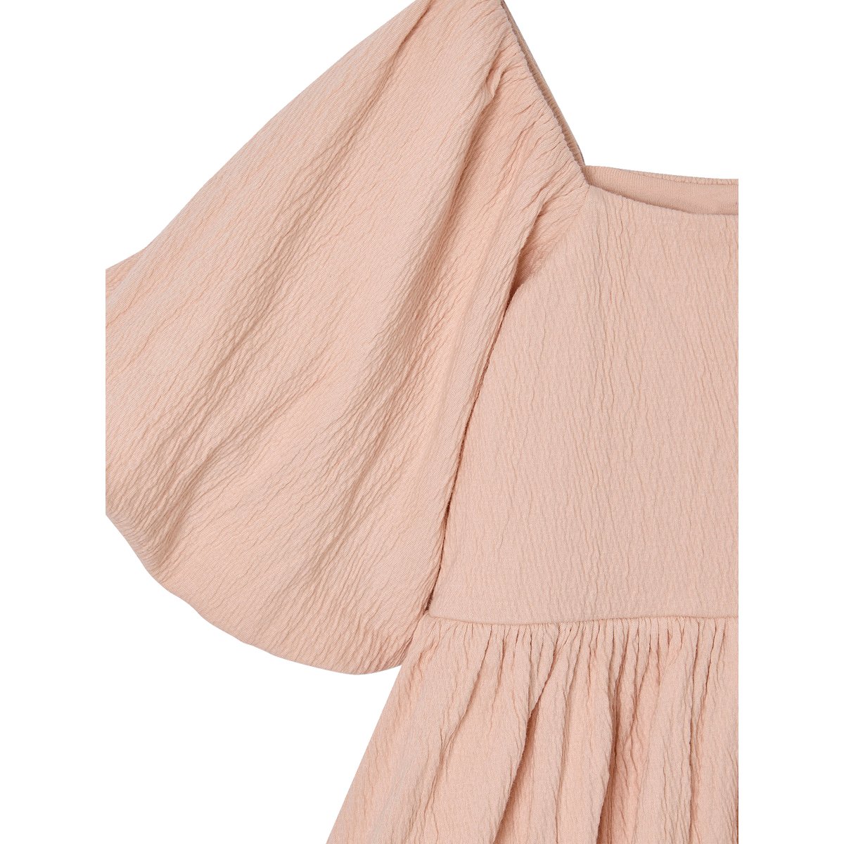 Robe cérémonie smocks dos en tissu reliéfé rose pâle, VERTBAUDET