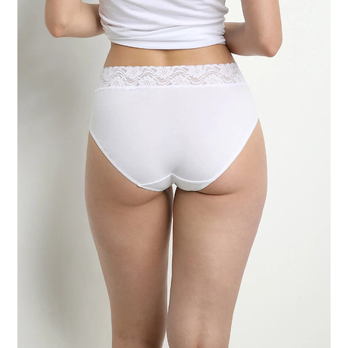 Pack of 2 Feminine Knickers in Stretch Cotton white/white, DIM