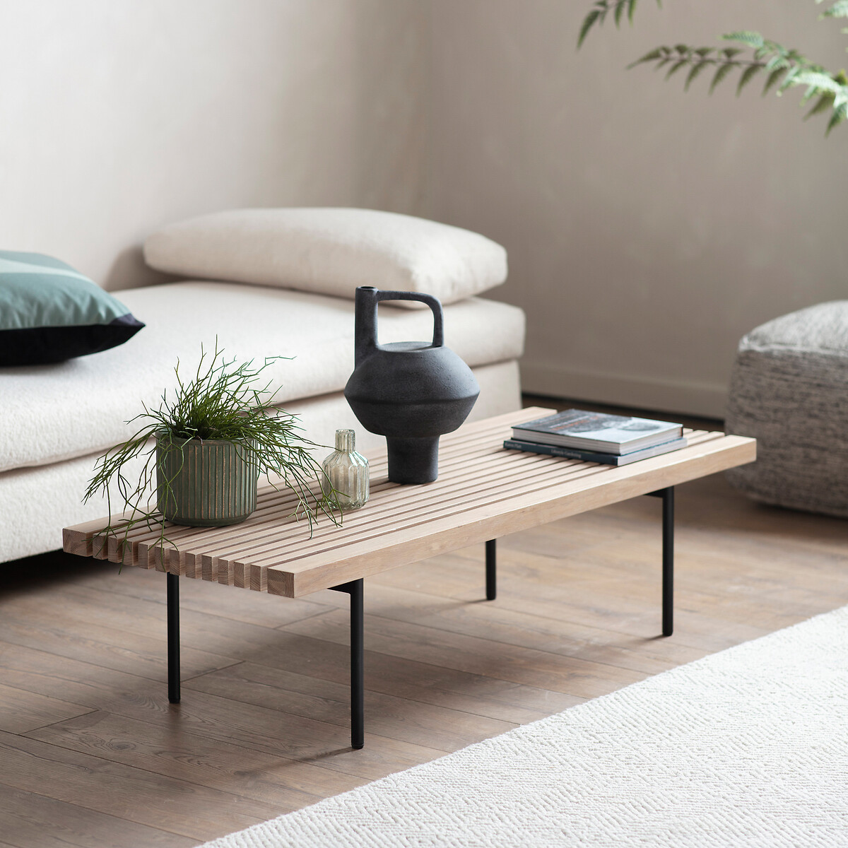 Batala Japandi Oak Slatted Coffee Table oak, ÉDITÉ