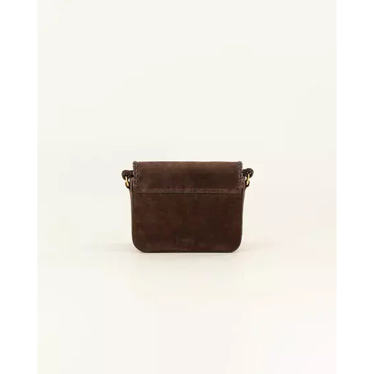Borsa a tracolla in pelle scamosciata con bordi intrecciati, DIVILUZ MIMO B marrone, SESSUN