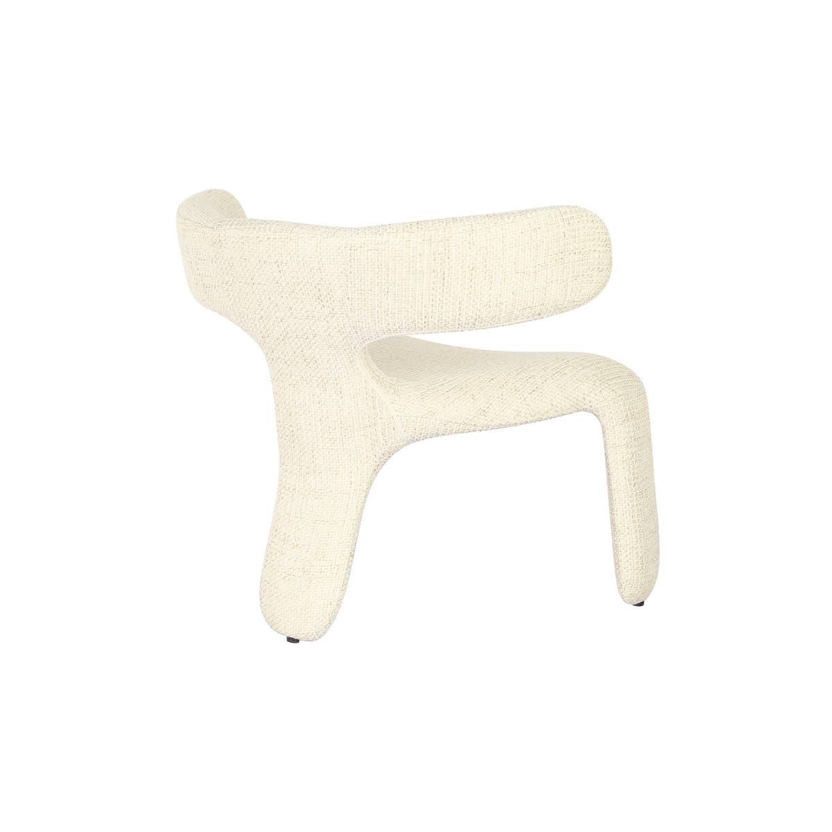 Fauteuil en tissu RÉMY blanc, MADE IN MEUBLES 