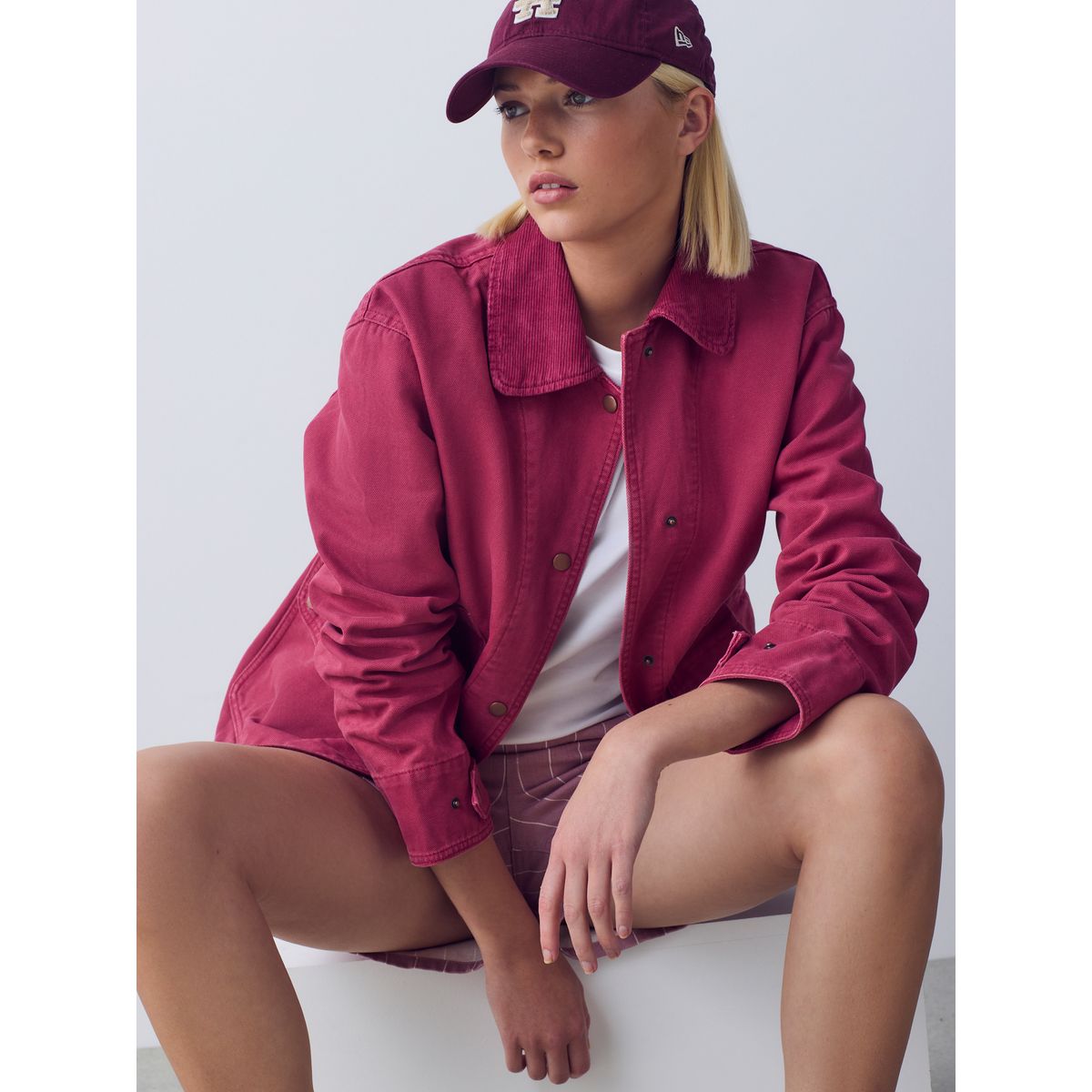 Veste chore en coton rose, NEXT