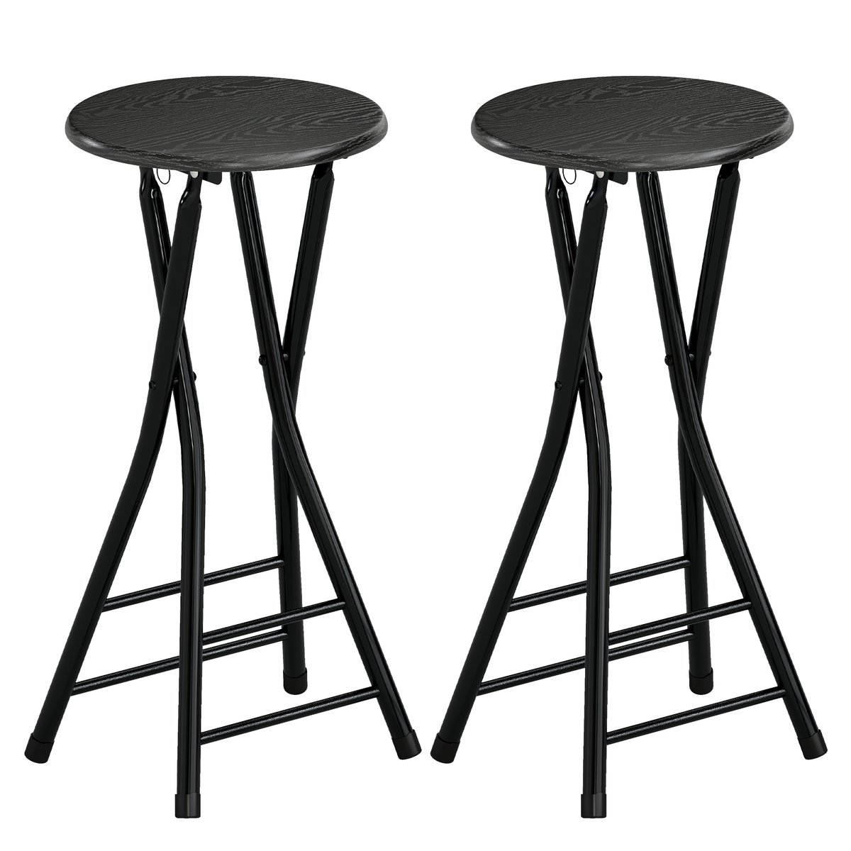 Tabouret de bar Acier Noir noir, HOMCOM