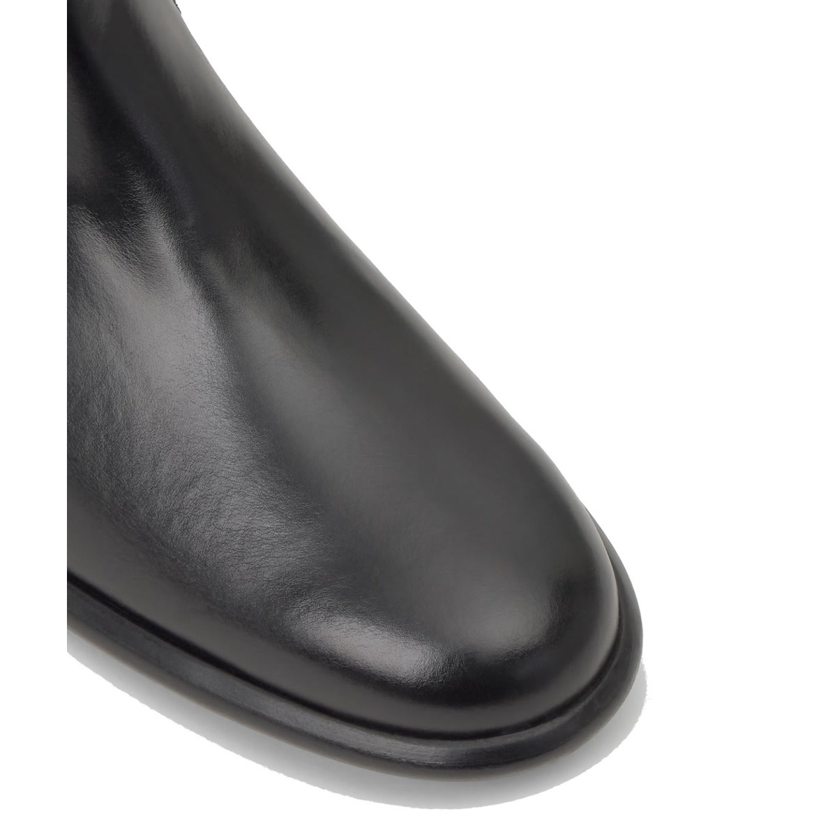Bottines à talon large en cuir ELSA noir, CASTANER