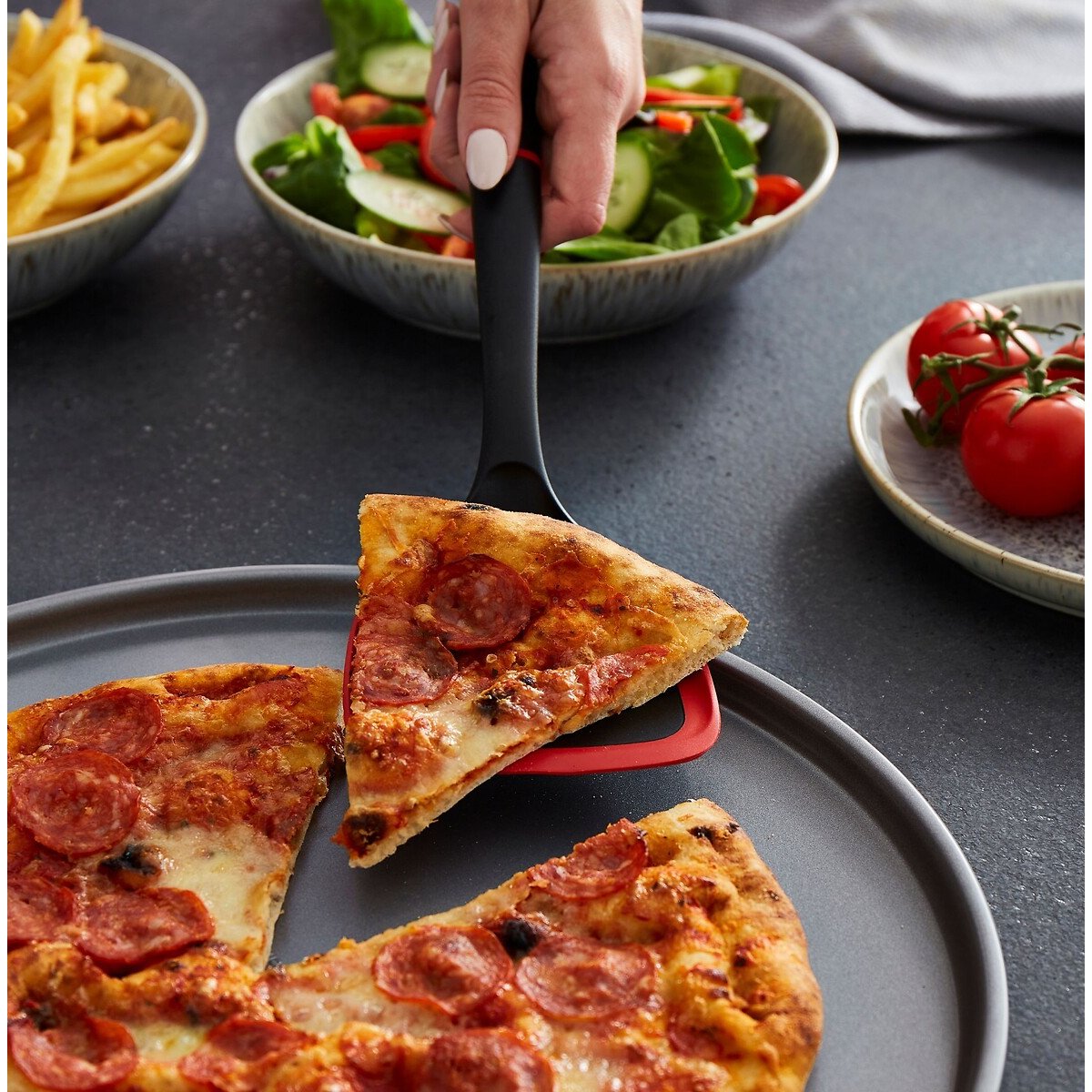 2-Piece Pizza & Crisper Tray Set grey, MORPHY RICHARDS