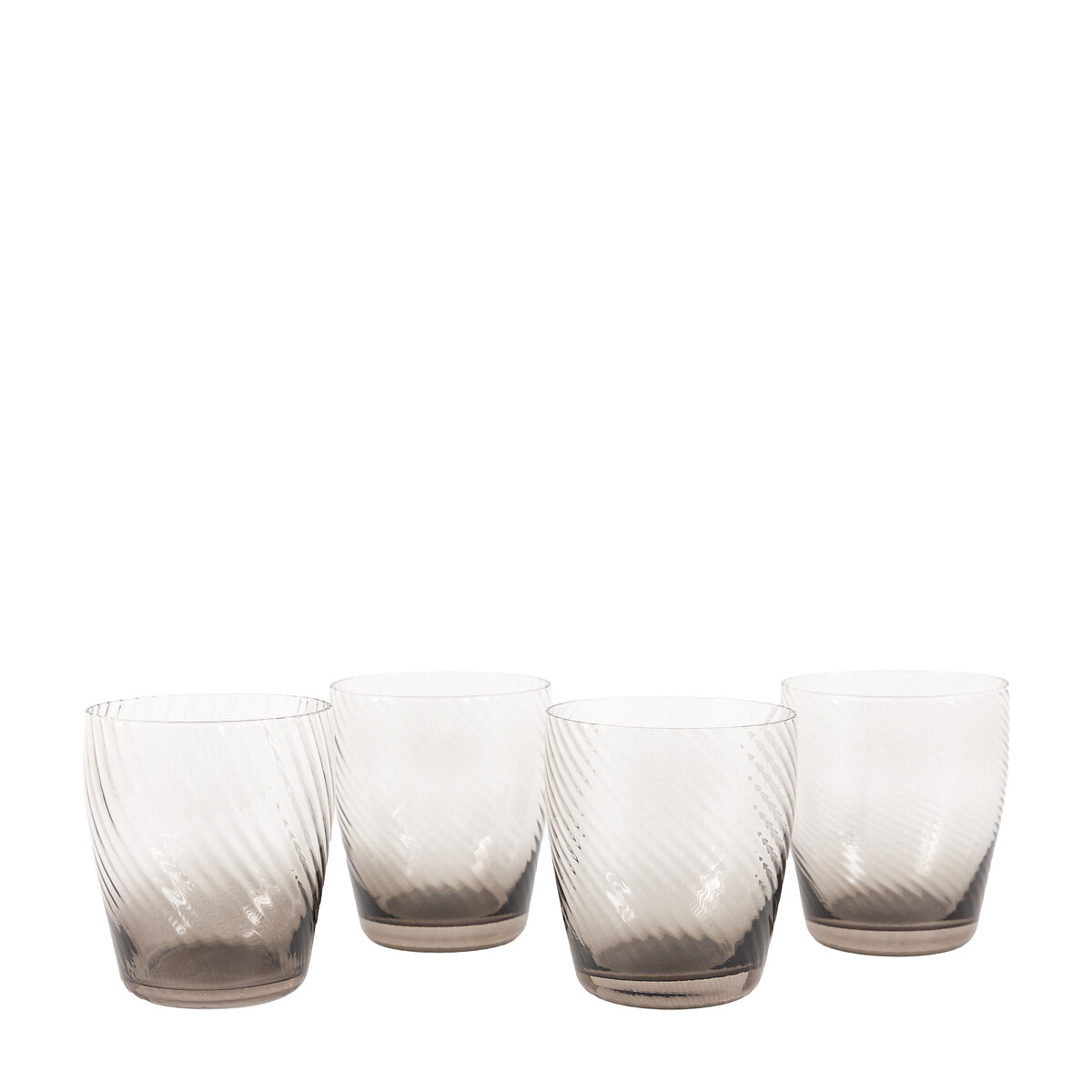 Set of 4 Vela Tumbler Glasses in Smoked Grey grey, ÉDITÉ