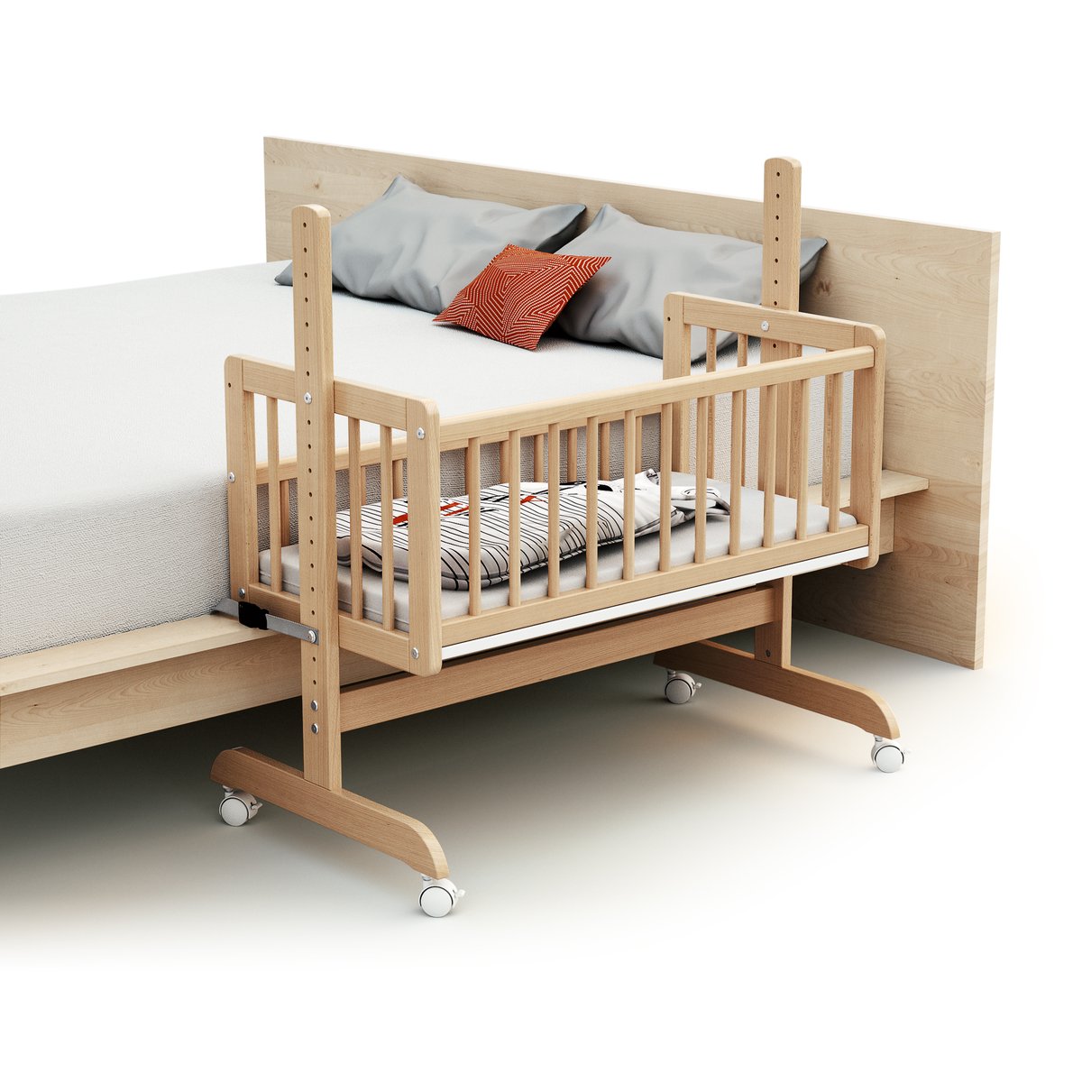 Berceau cododo évolutif en bois NINO blanc, AT4