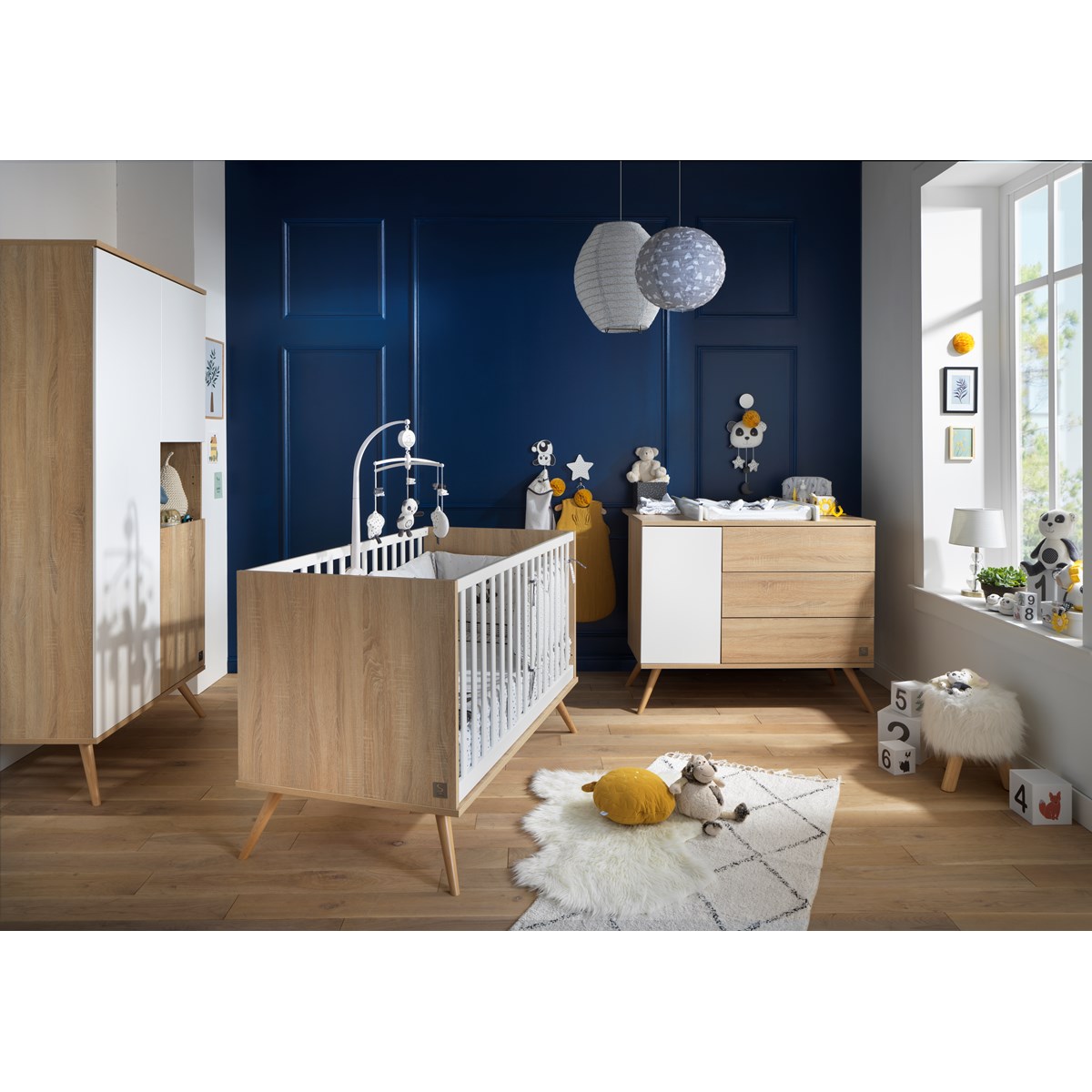Lit évolutif en bois marron/blanc, SAUTHON