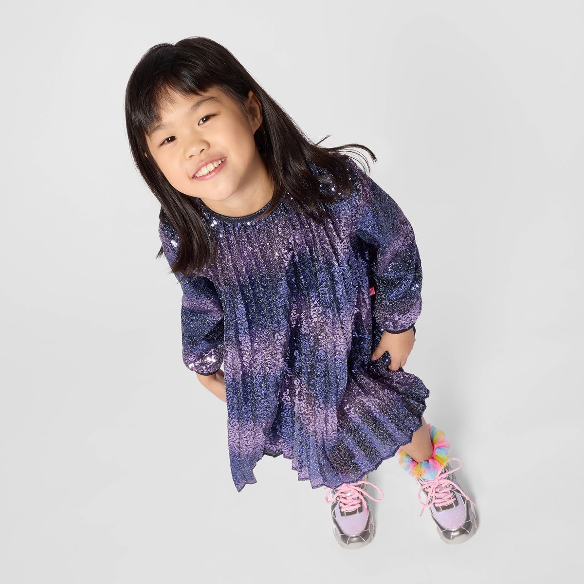 Robe plissee indigo blue, BILLIEBLUSH