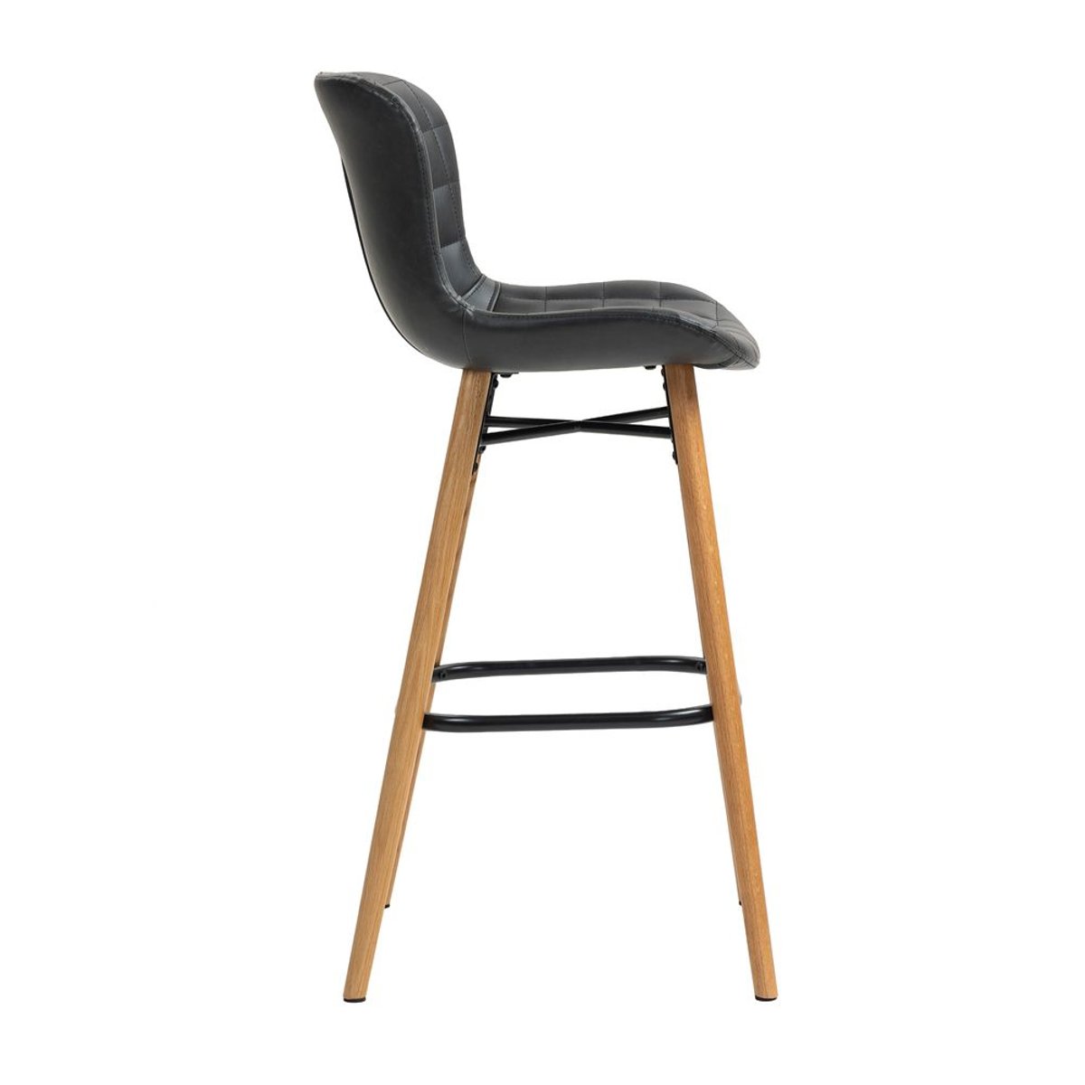 Chaise snack PU noir, ZAGO