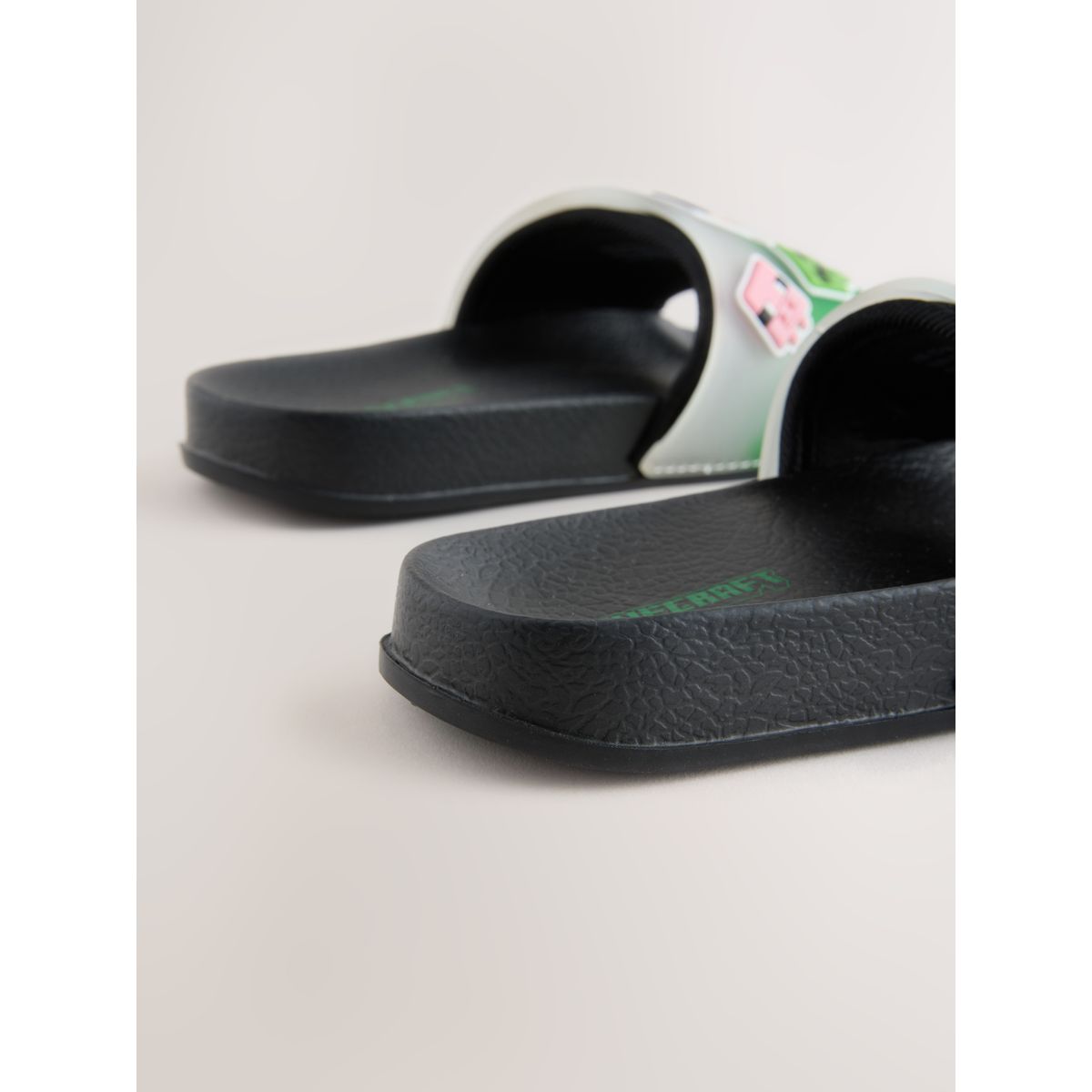 Sandales minecraft noir/vert, NEXT