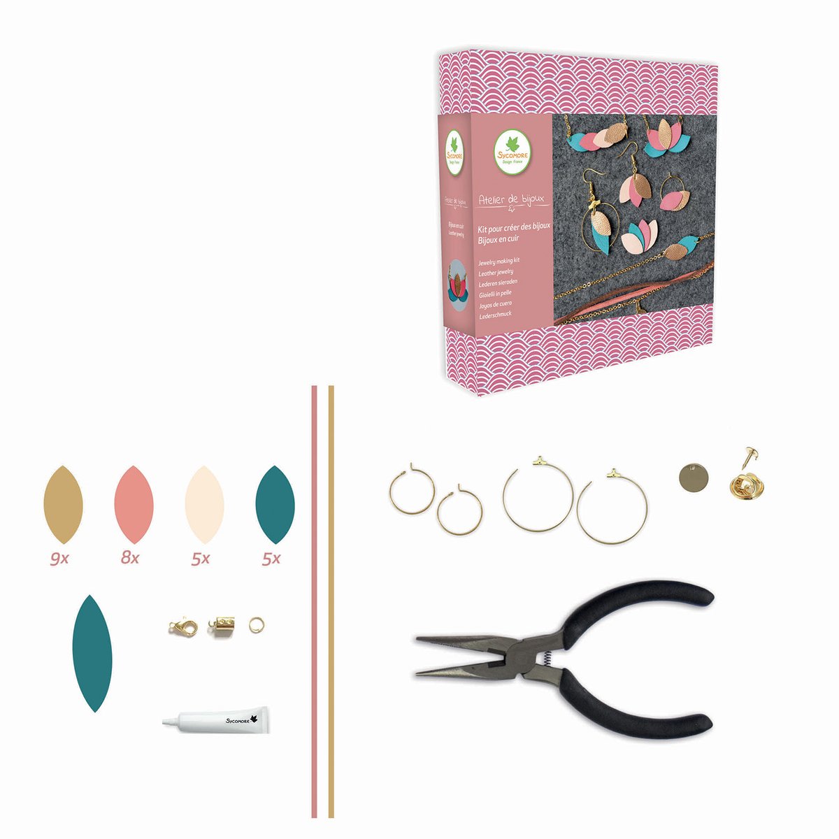 Atelier de bijoux en cuir marron, SYCOMORE