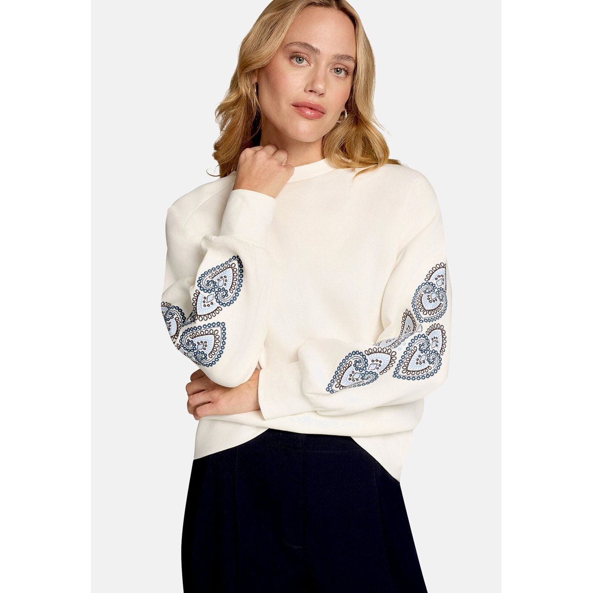 Sweat-shirt à impression patch creamblue, ZERO
