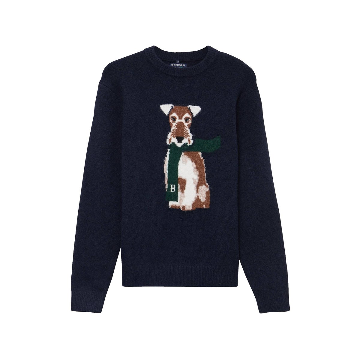 Pull col rond manches longues bleu marine, BONOBO