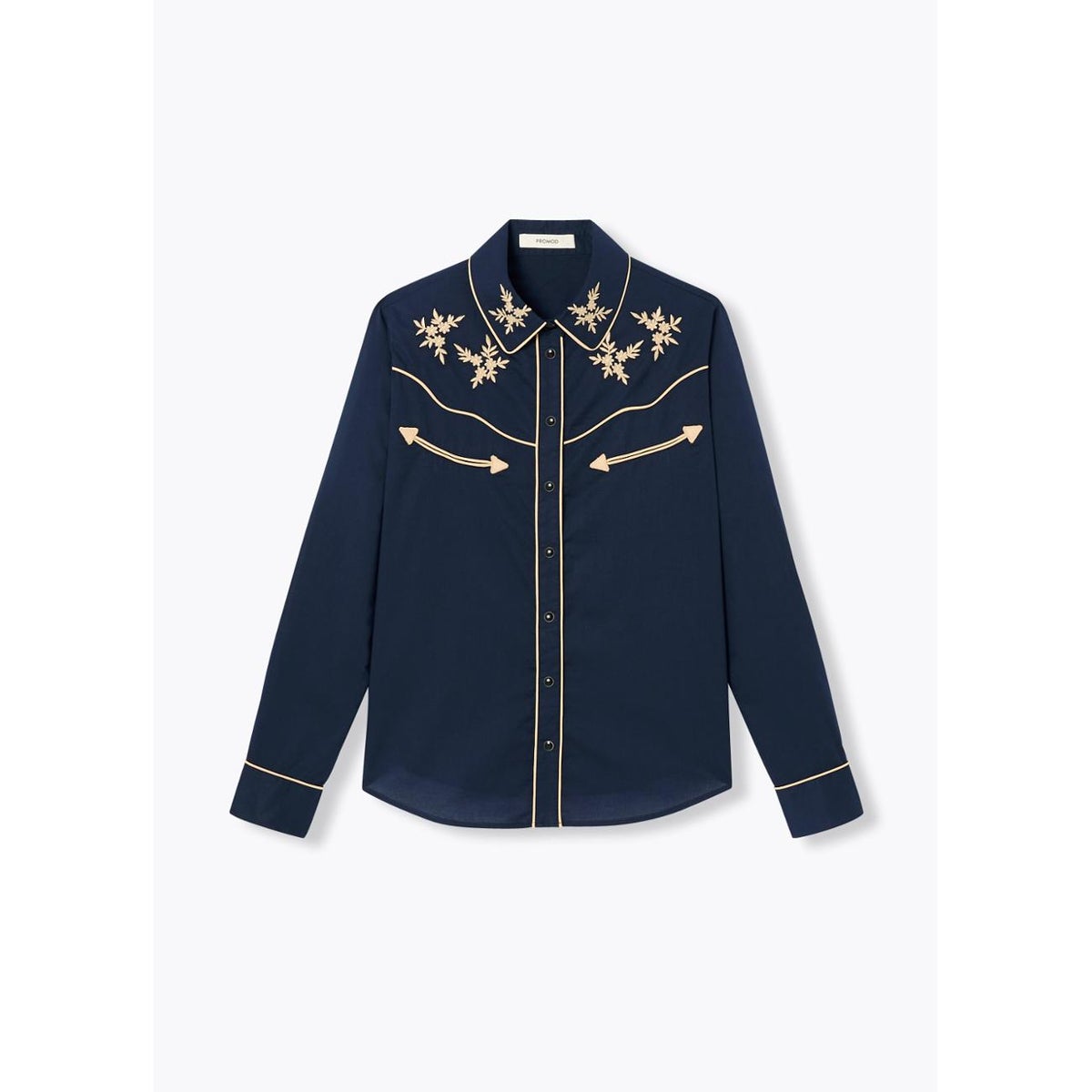 Chemise western imprimée bleu, PROMOD
