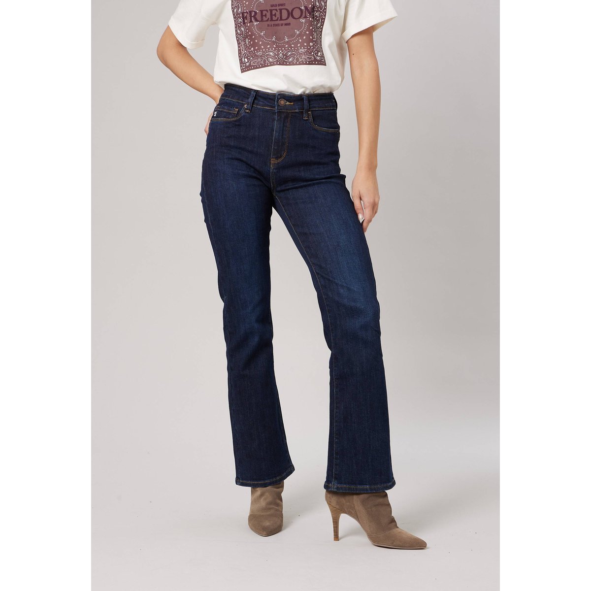 Jean brut bootcut femme ALICIA brut, DEELUXE