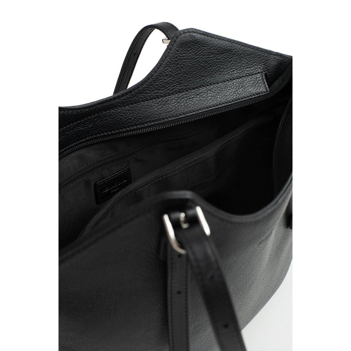 Sac porté épaule 2 anses AURORE noir, HEXAGONA
