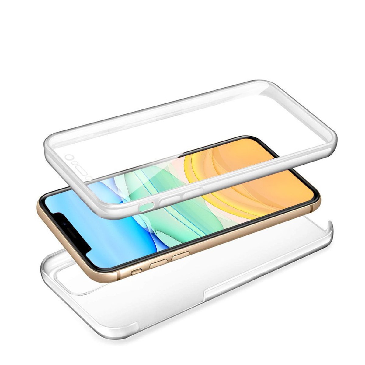 Coque 360 iPhone 11 Pro transparente, EVETANE