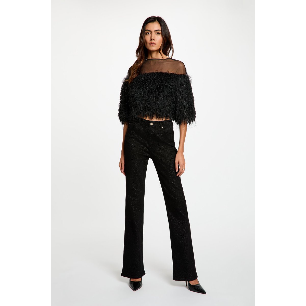 Blouse noir, MORGAN